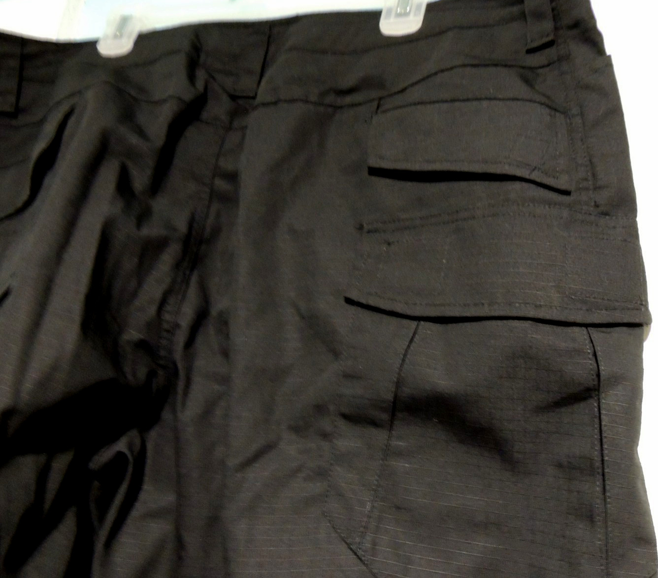 Mens Size 42 Black Tactical Pants Polyester/Cotton Multi 10 Pockets Adjustable