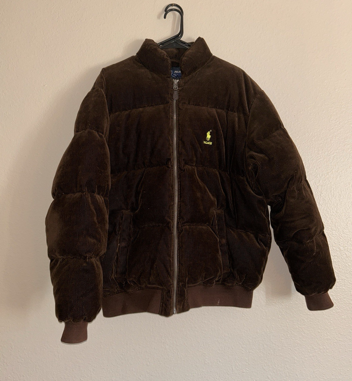 Polo Ralph Lauren x Palace Brown Down Puffer Jacket Full Zip Lined L