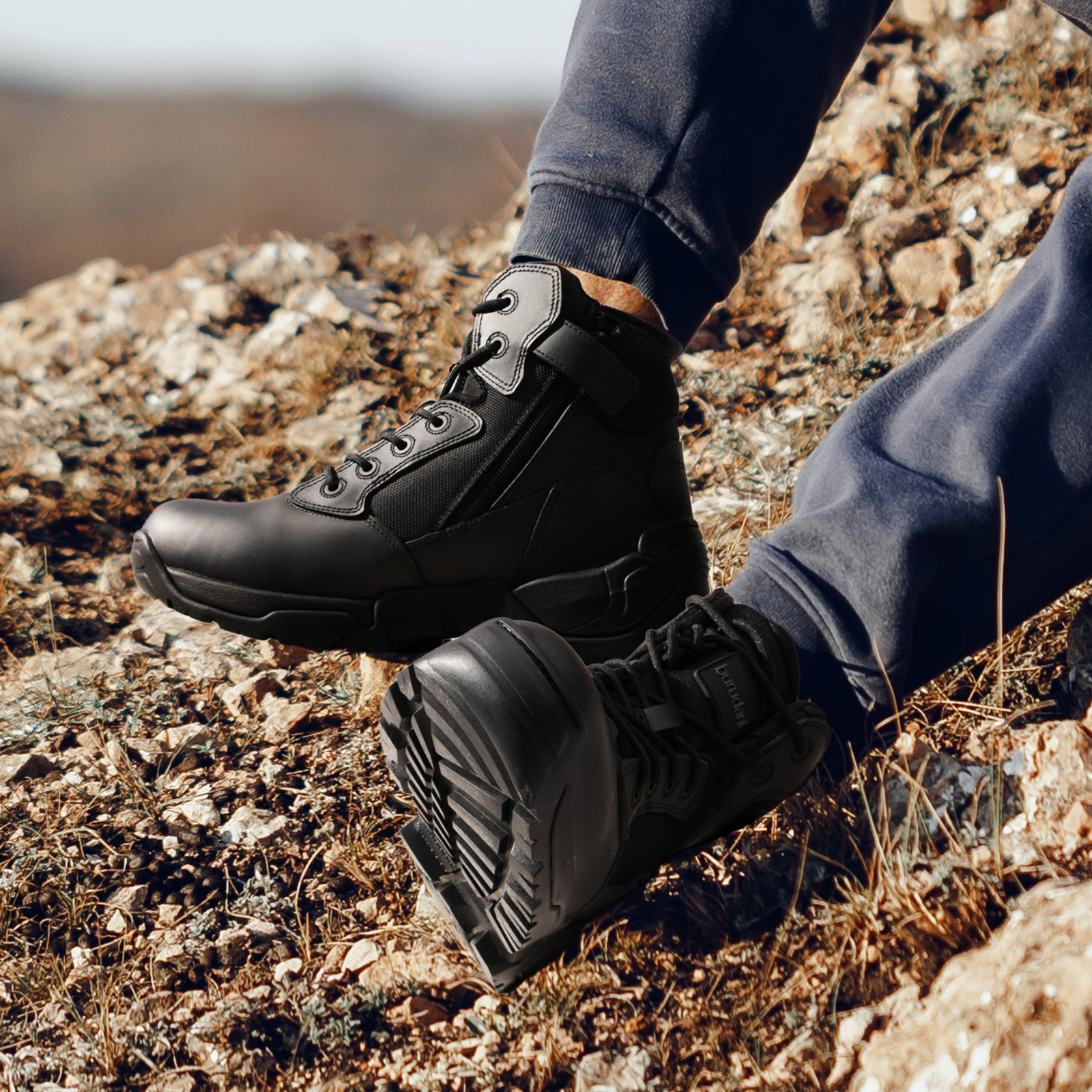 Men’s Military Tactical Outdoors Work Motorcycle Combats Shoes