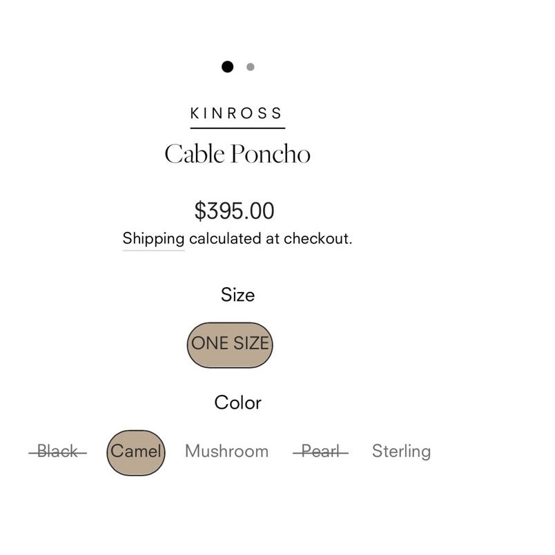 Kinross 100% Cashmere Poncho Sweater Wrap Cape Tan Mushroom Retail $395