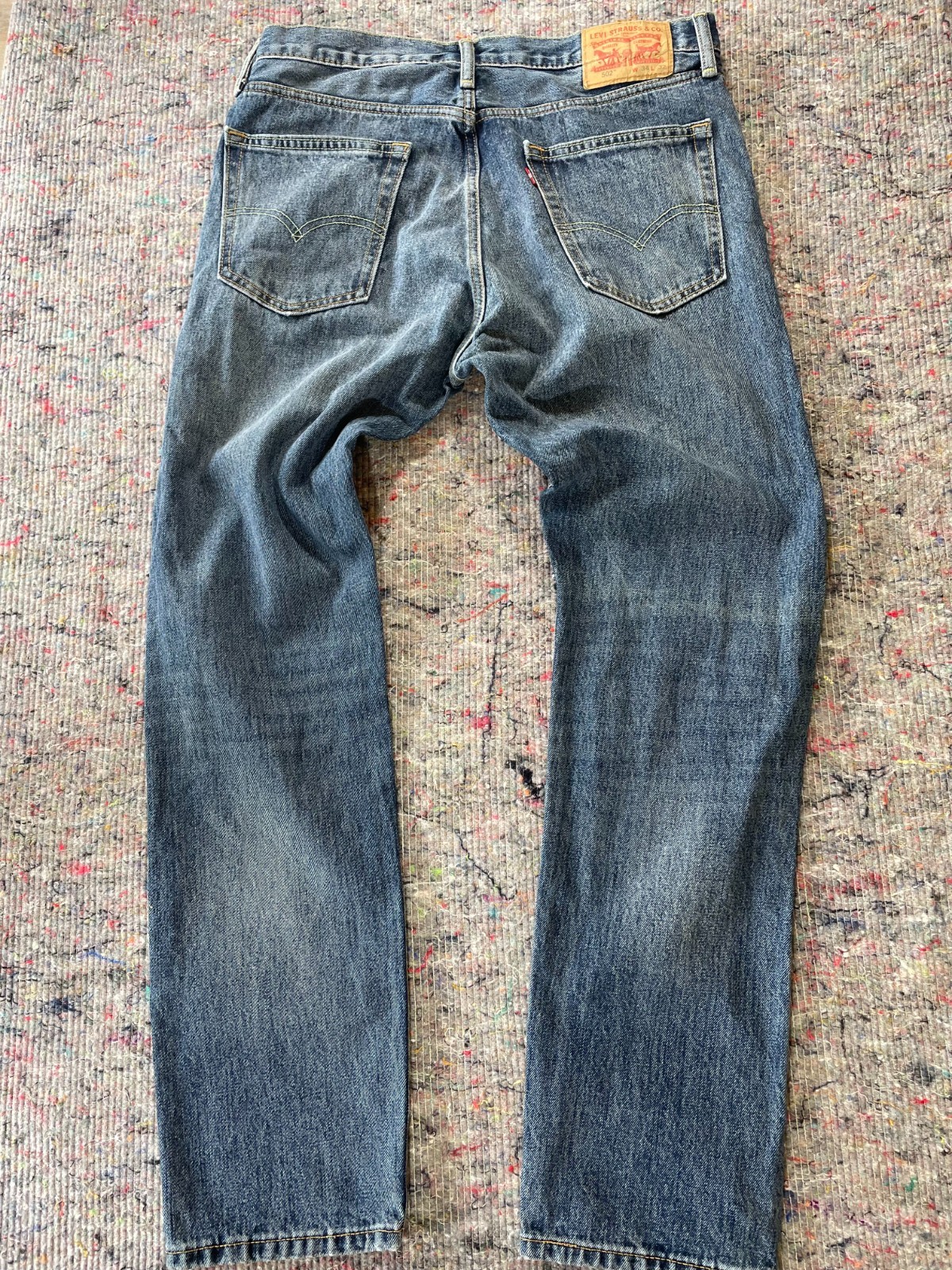 Levi’s 502 Jeans W34 L32 Blue Regular Tapered Denim Men’s Levi Strauss 34×32