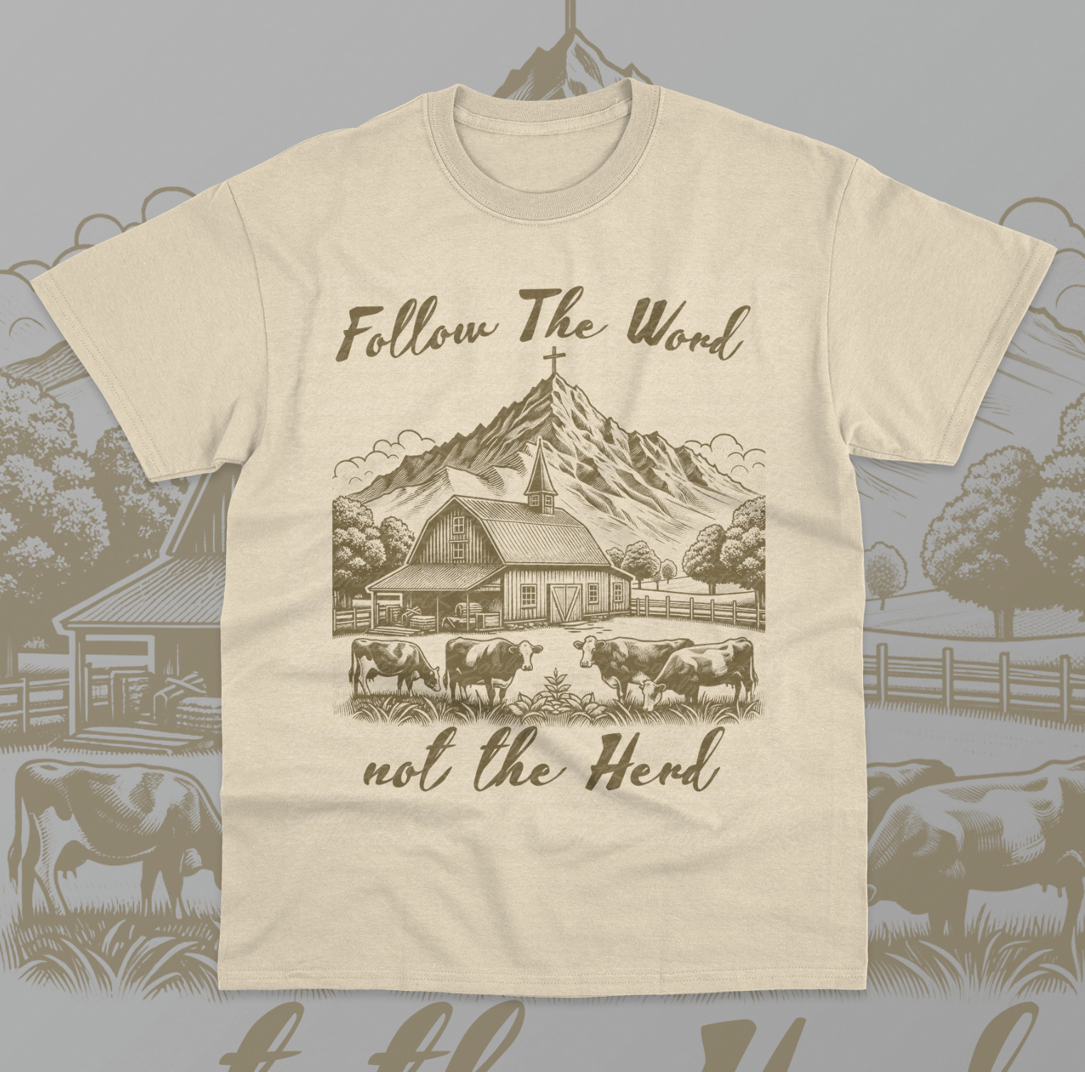 Follow the Word Not the Herd T-Shirt Religious Funny Bible Unisex Sweater Shirt