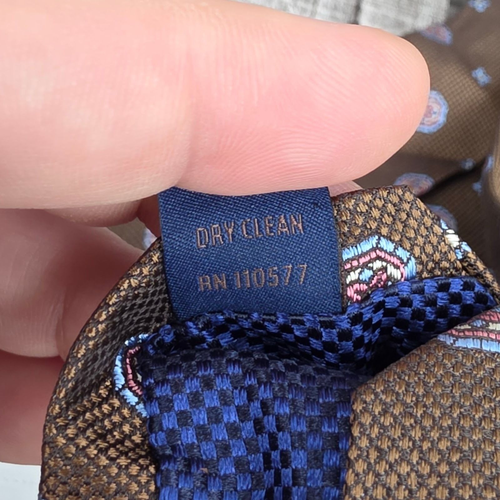 David Donahue Silk Tie Brown Blue Pink Floral Italy Gift Business Corpcore New