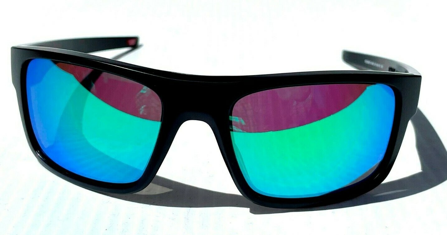 NEW Oakley DROP POINT Matte Black POLARIZED Galaxy Jade Lens Sunglass 9367