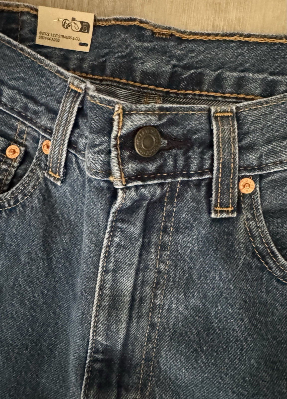 Levi’s 565 ’97 Loose Straight Leg Jeans Men Size 33 X 32 Blue Distressed Wash