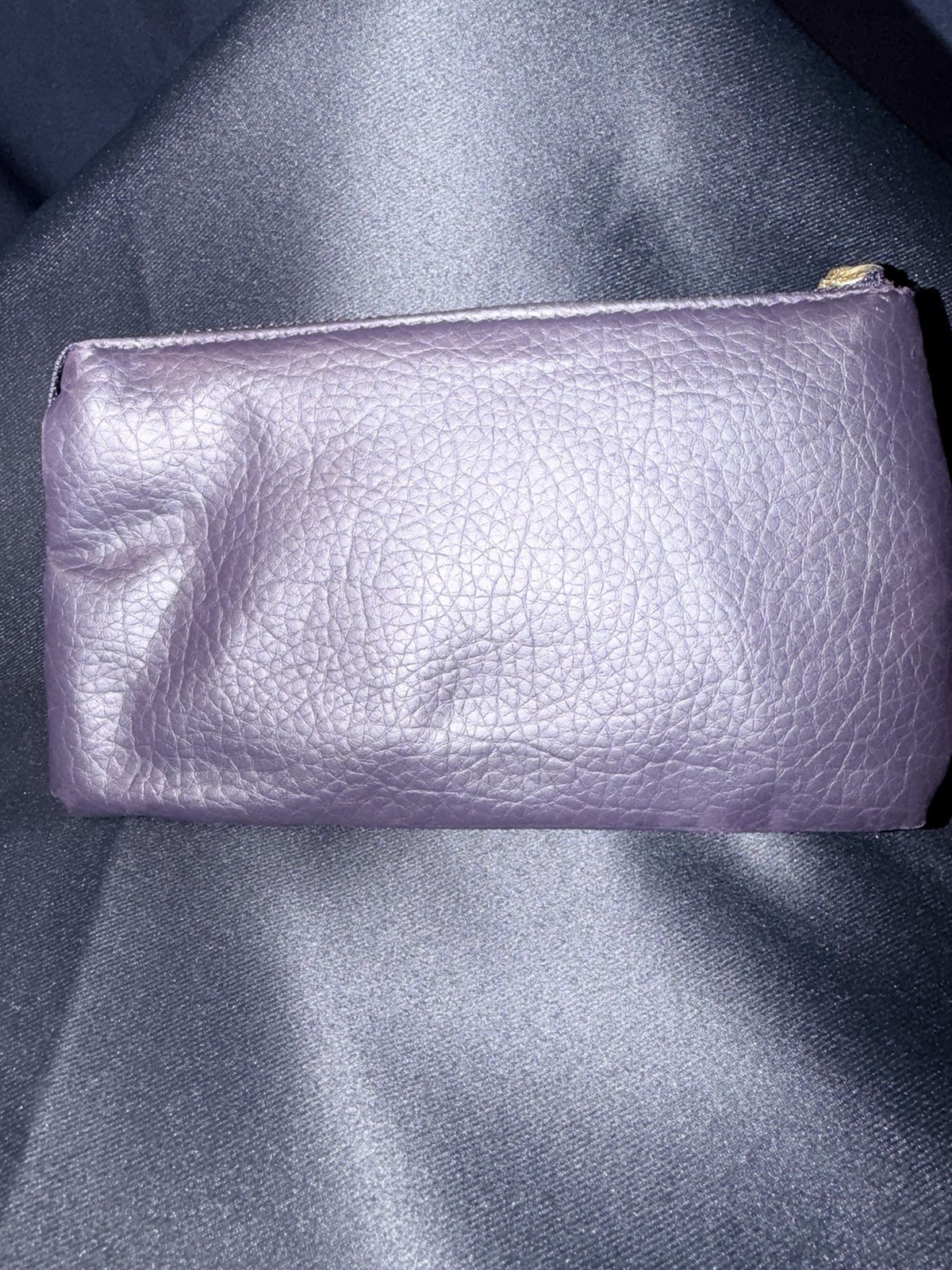 Women’s Purple Zip-Around Wallet Solid Zipper Credit Card Card Slots Inner Zip