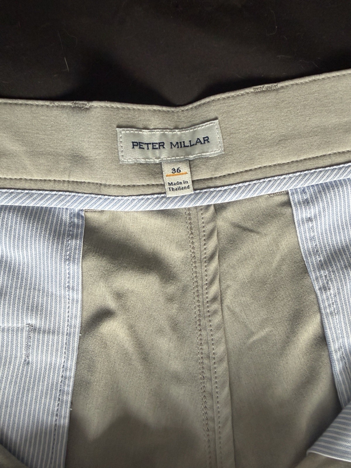 Peter Millar Solid Light Gray Shackleford Golf Shorts Size 36