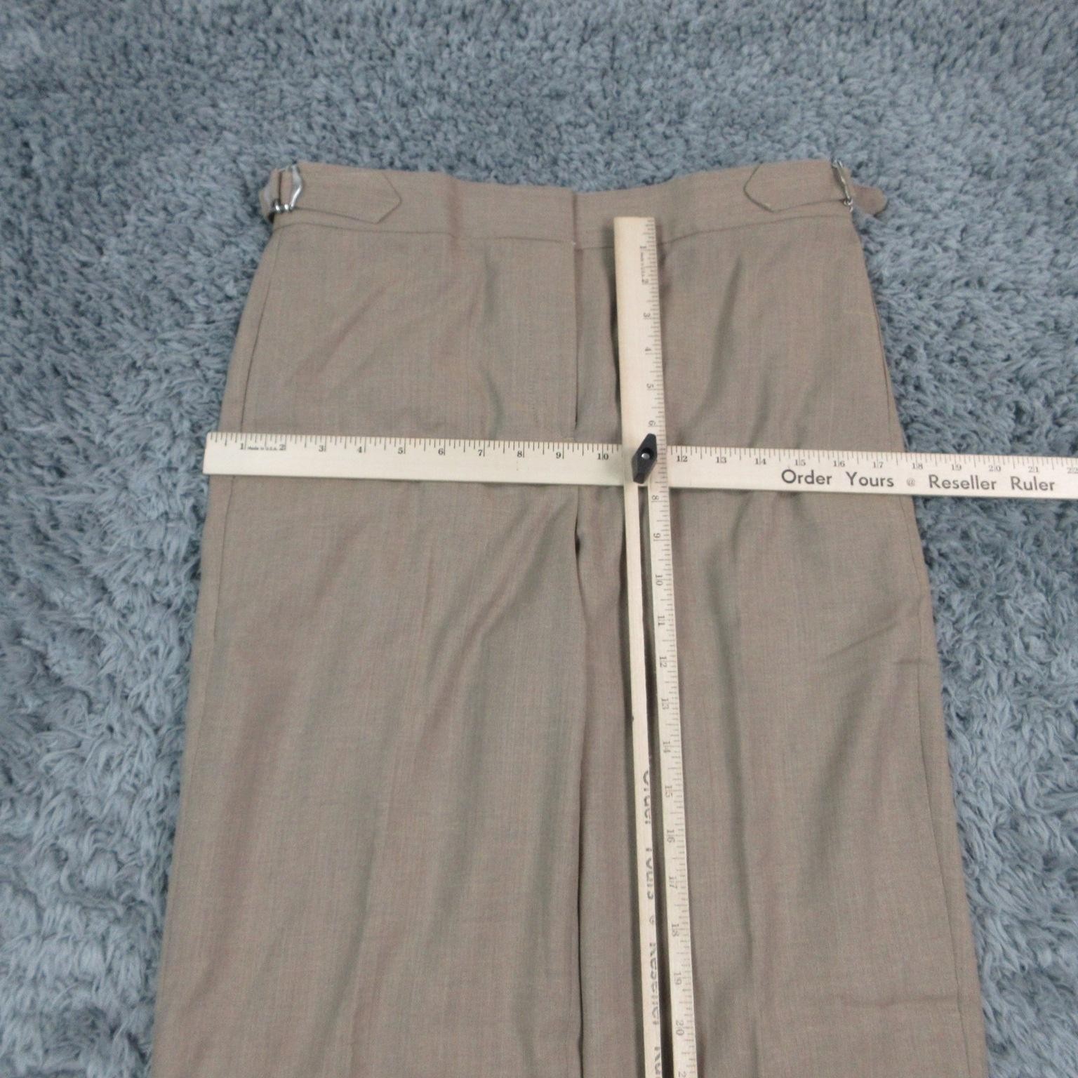 J.CREW Pants Womens 6 Tall Beige Twill Dress Pants Mario Bellucci 32×34.5* NWT
