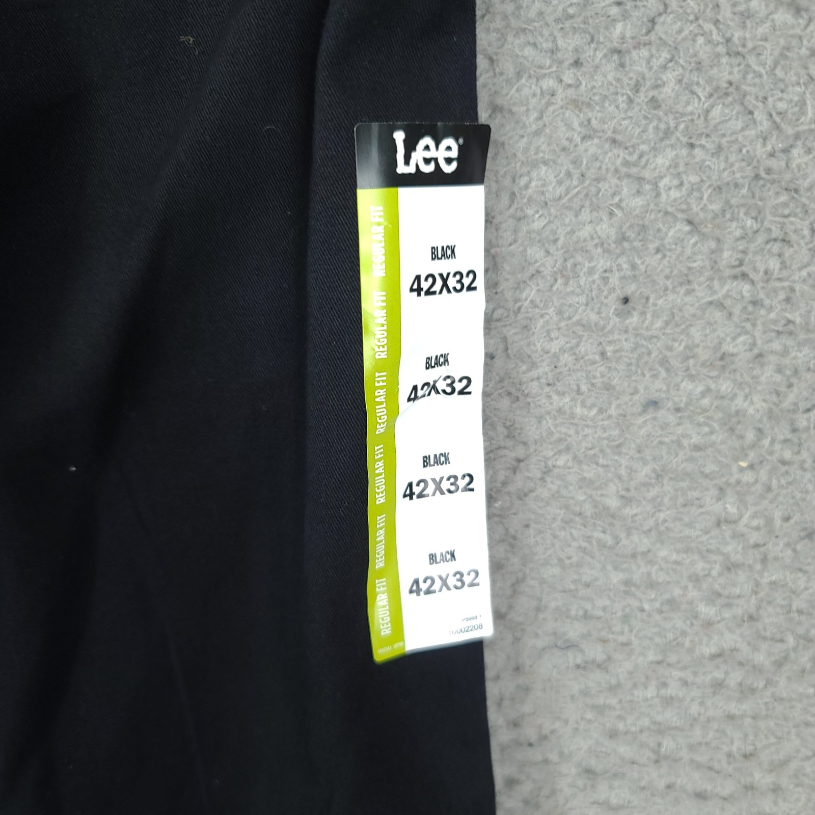 Lee Jeans Mens 42 X 32 Extreme Motion Mvp Regular Straight Black Stretch