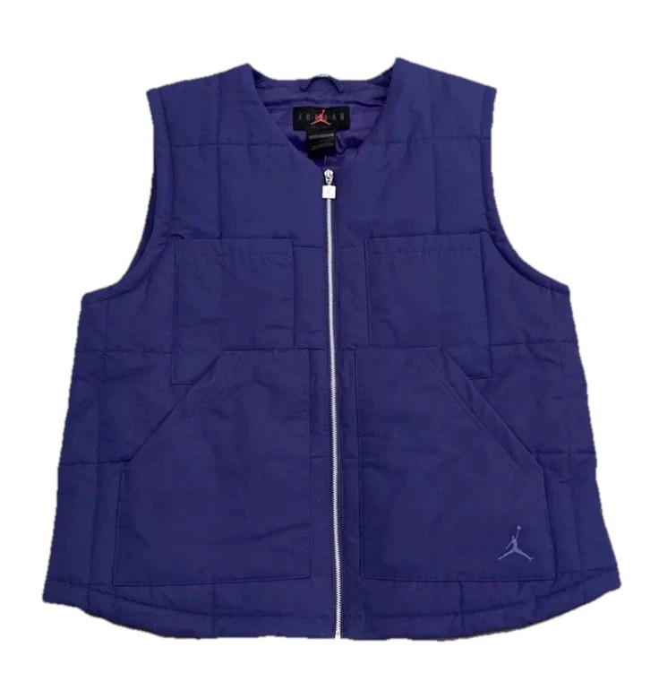 Jordan Gilet Sport Quilted Sky J Purple Logo Full Zip Vest Women Size Medium New