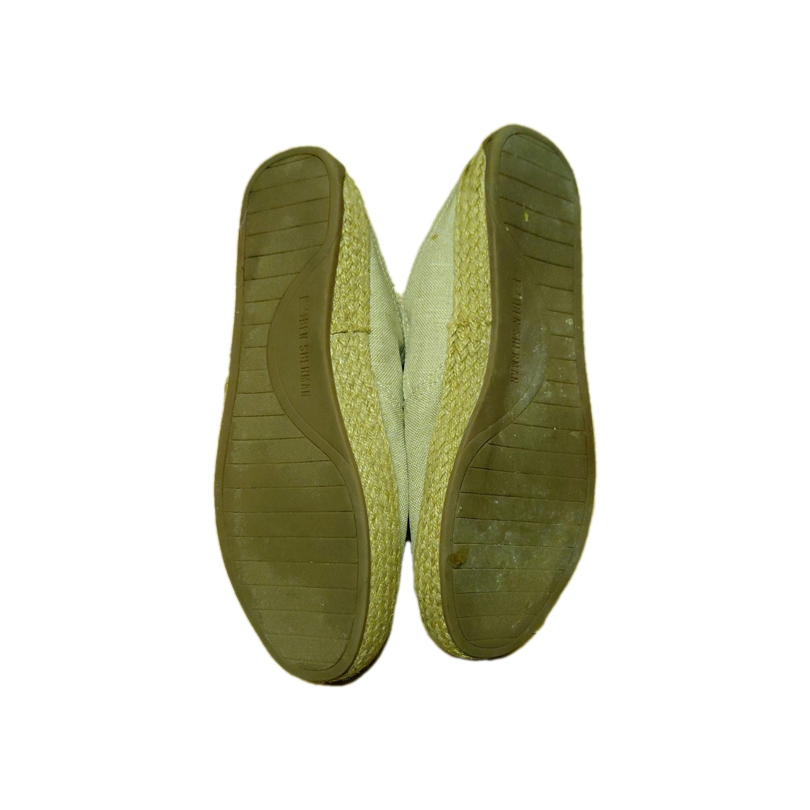Ben Sherman Mens Tan Canvas Espadrille Slip On Shoes Size 9 Jute Wrap Sole