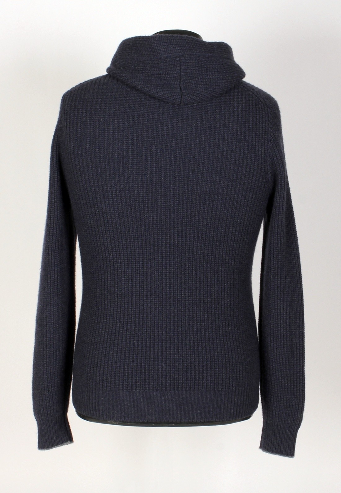 Brunello Cucinelli Cashmere Hooded Toggle Sweater – 52 M/L – Blue – $3495 Retail