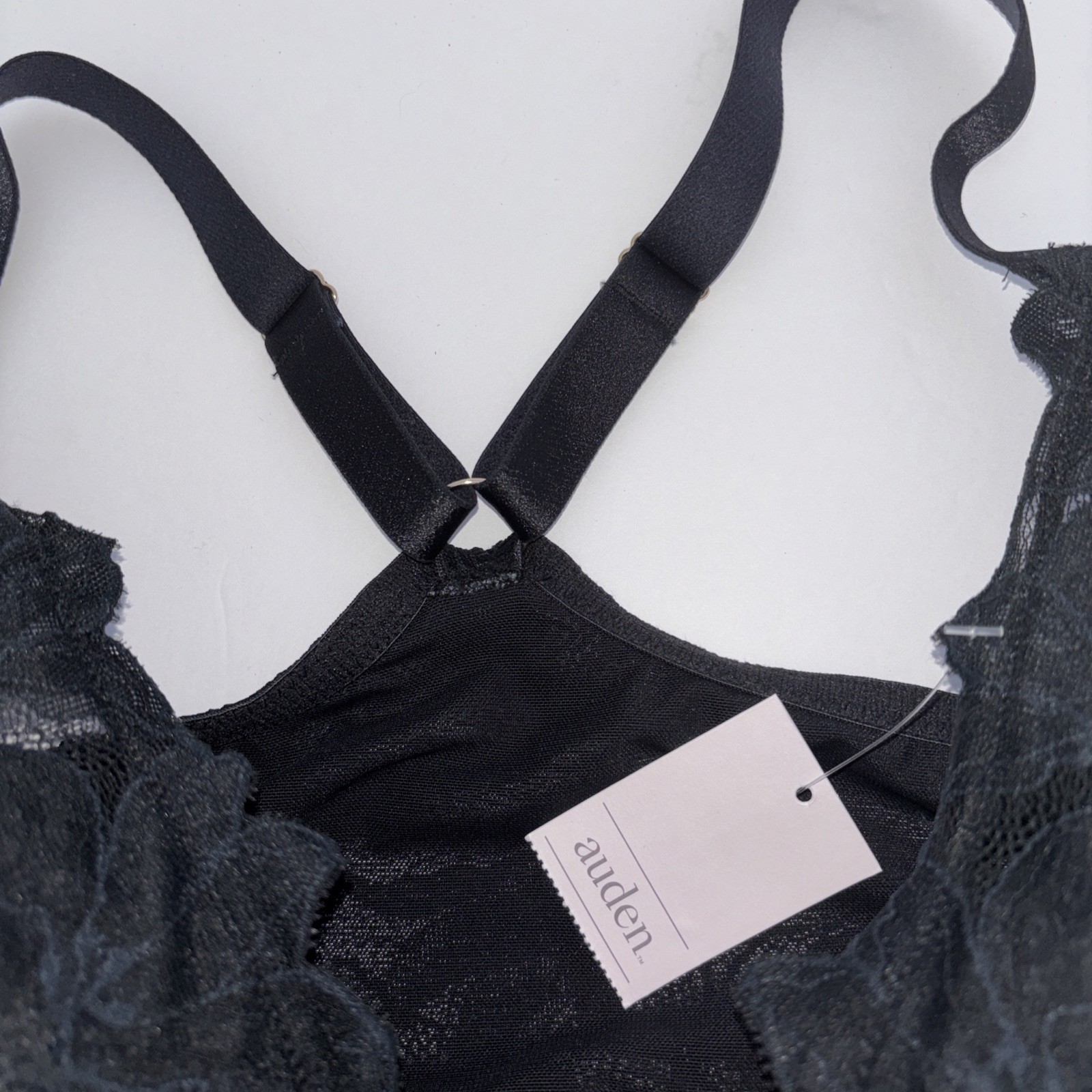 Auden Front Closure Padded Underwire Black Bra 46DDD NEW