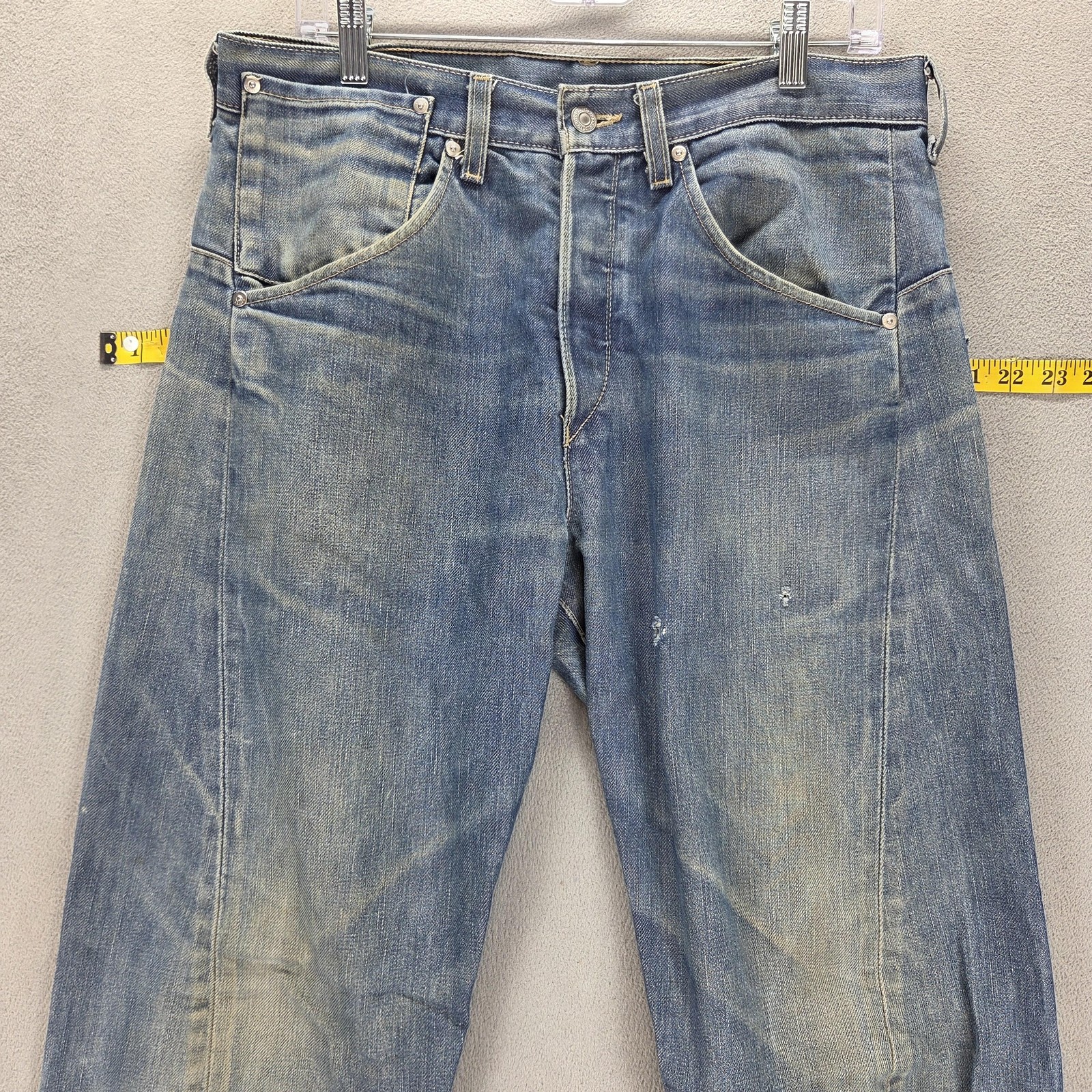 Vintage Levis Engineered Jeans Mens 32×32 Blue Twisted Button Fly Medium Wash
