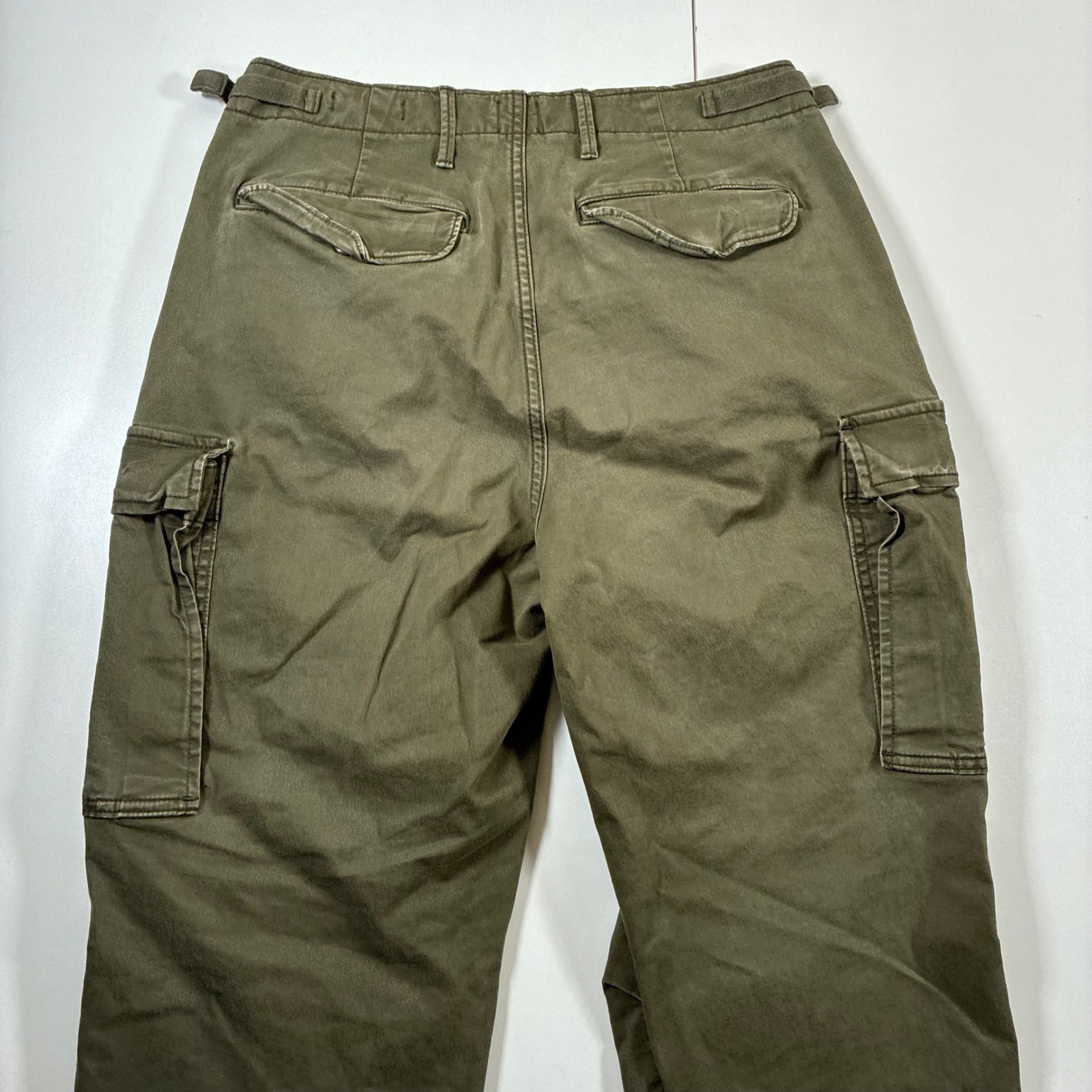 Gap Cargo Pants 29×28 Green Relaxed Military Army Flap Pockets (Tag 28×30)