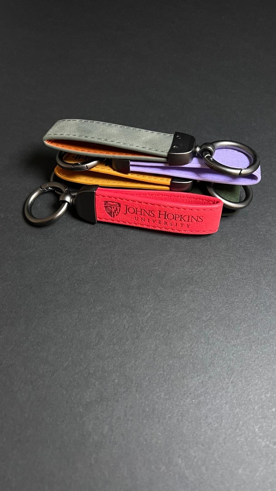 Personalized Leather Keychain Custom Name Logo Text Gift for Men and Women