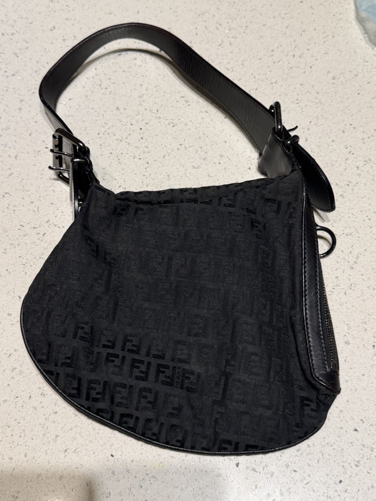 Fendi Black Zucchini Oyster Bag Rare