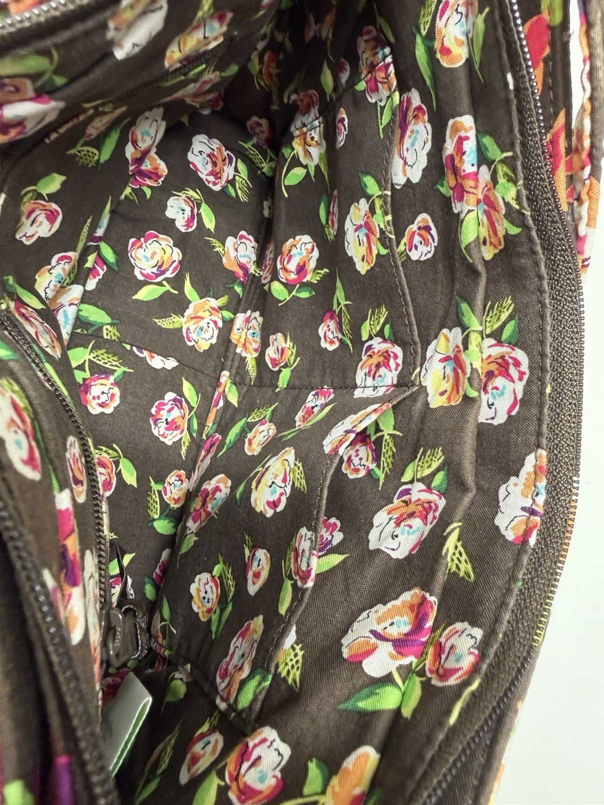 Vera Bradley English Rose Cassidy Quilted Purse Hand Bag Floral VGUC