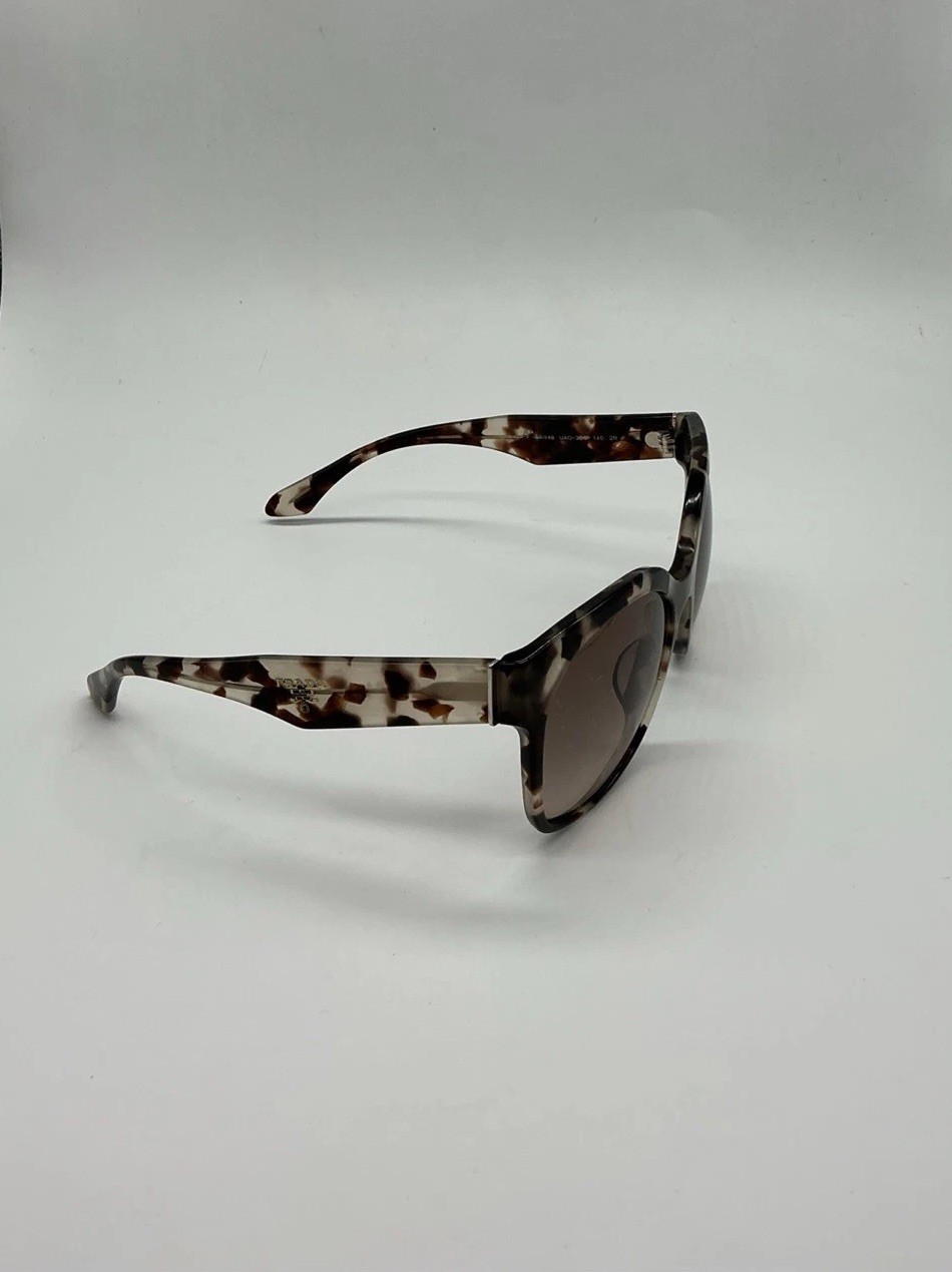 Prada SPR 10R‑F Marble Brown Tortoise Sunglasses 57‑19-140 with Case & Box