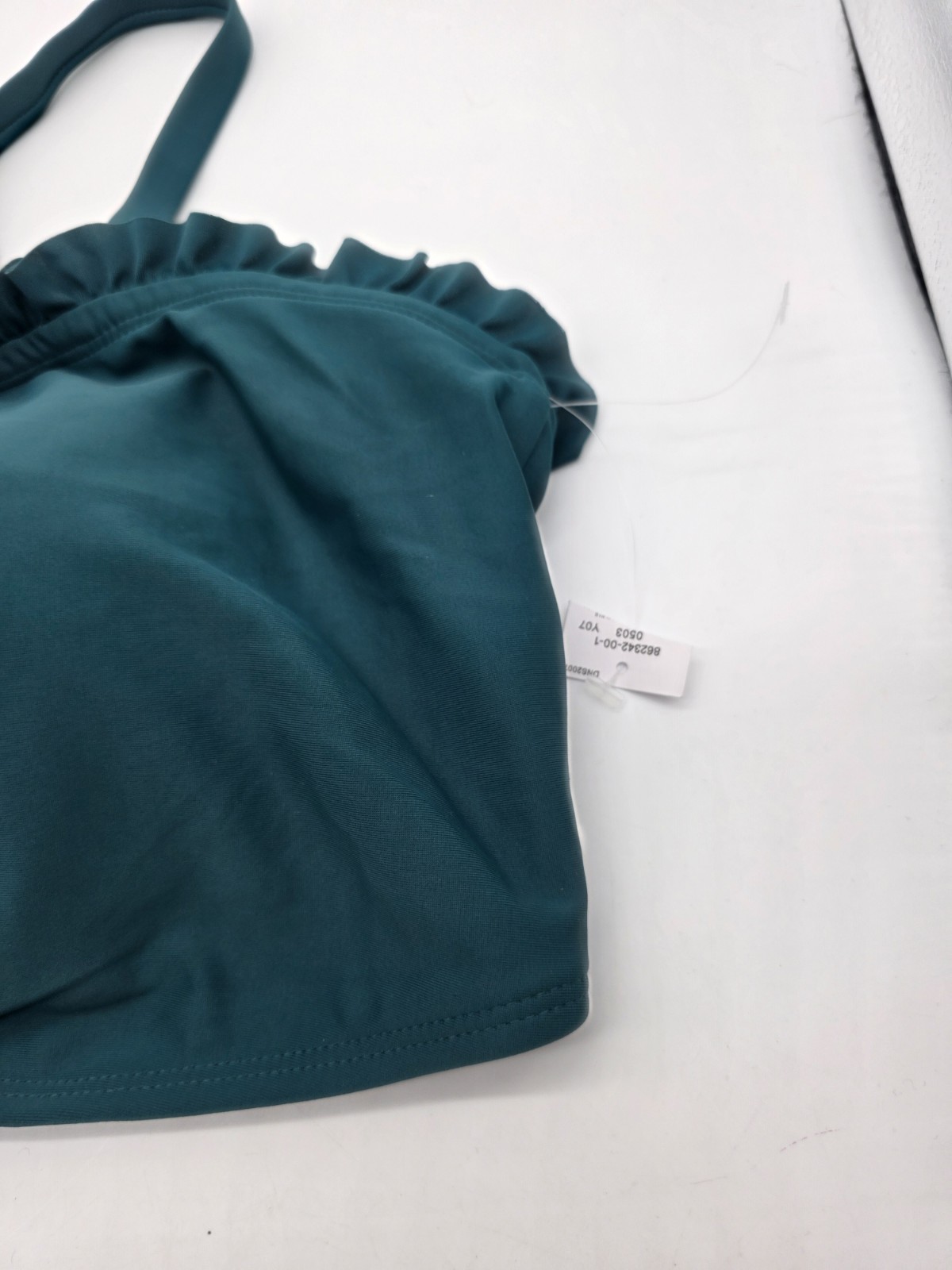 Old Navy Women’s Bikini Swimsuit Top Size 2X Teal Green Ruffle Padded Swim