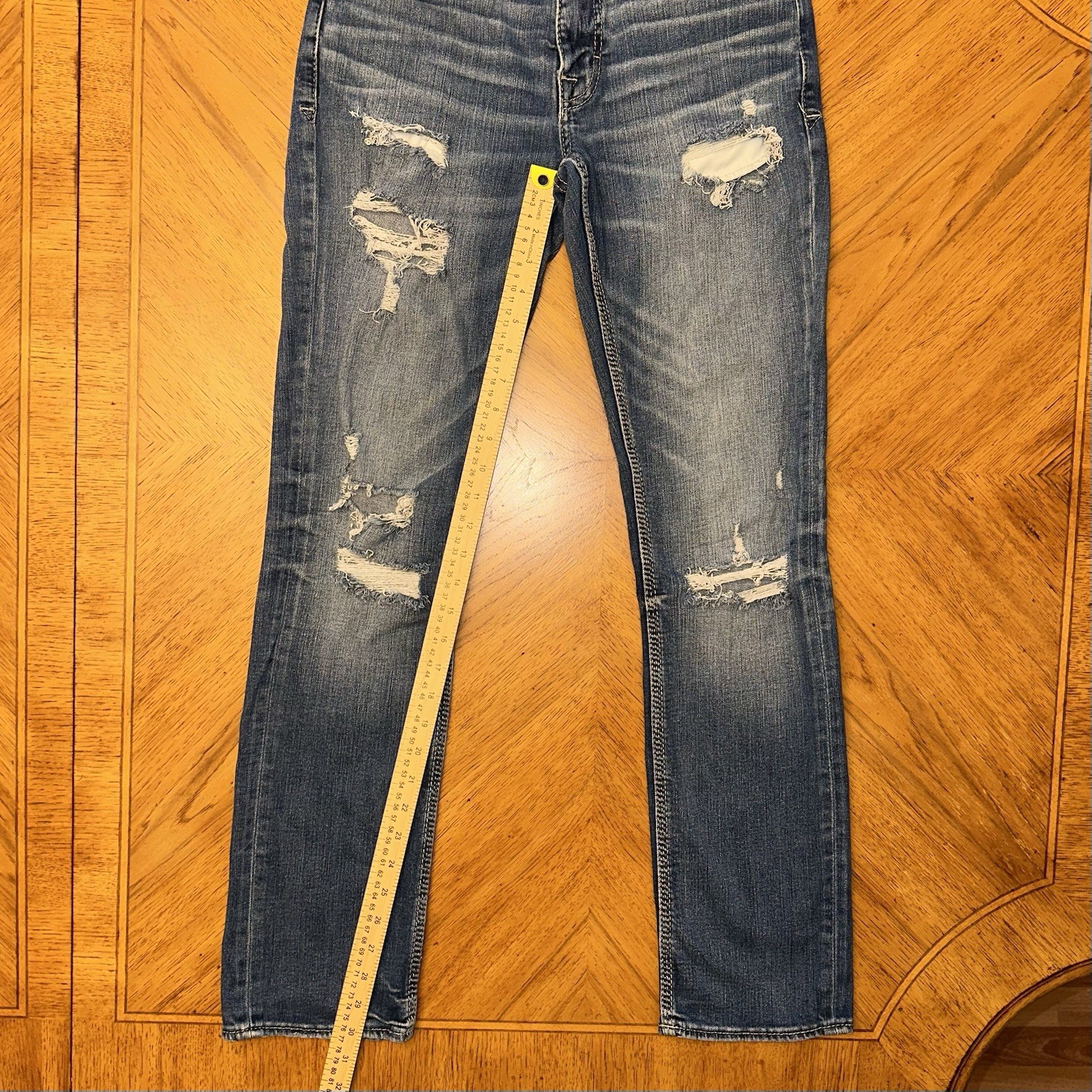 BKE Alec Jeans Men’s Size 30×32 Blue Straight Leg Medium Washed Distressed Denim
