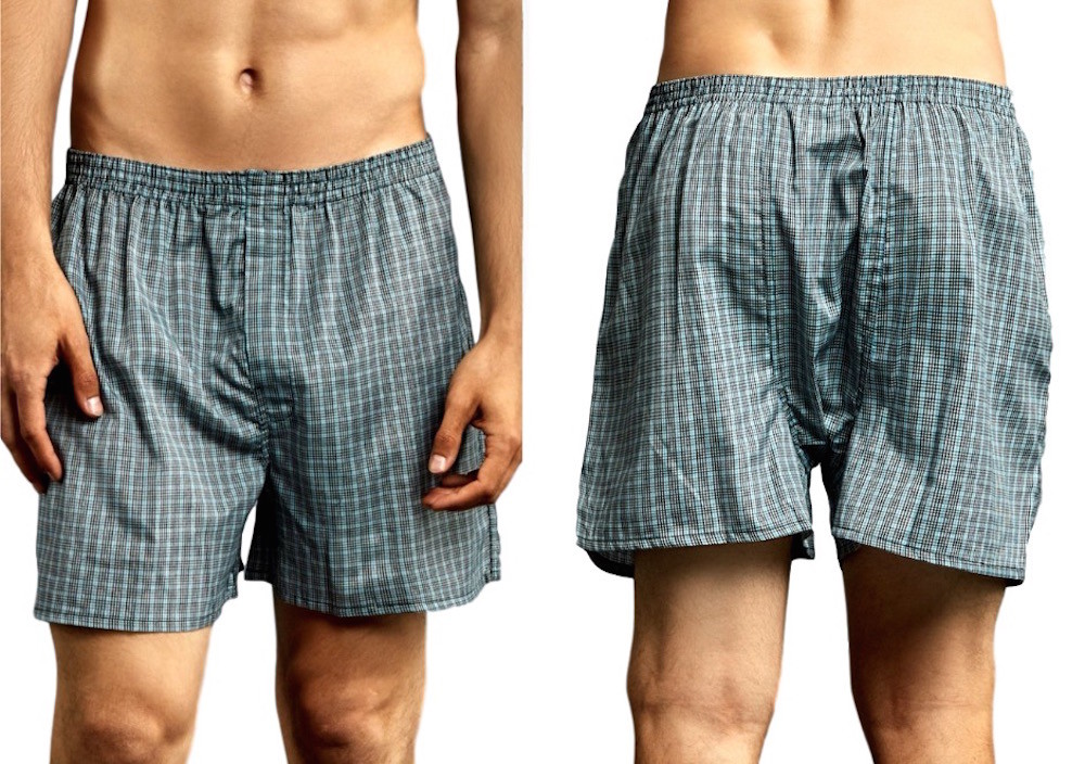 Men Boxer Trunk 3 6 Pack Lot Plaid Shorts Checkered Underwear Briefs S M L XL 2X