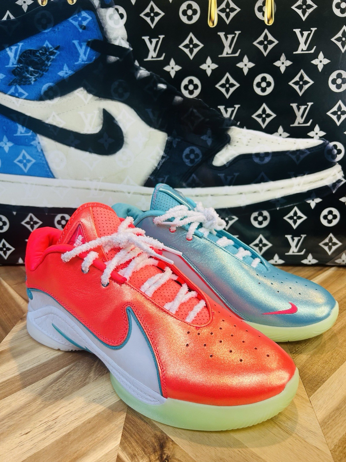 Size 12.5 Nike LeBron 22 Christmas Pack Lime Solar Red All Star HV5148-600