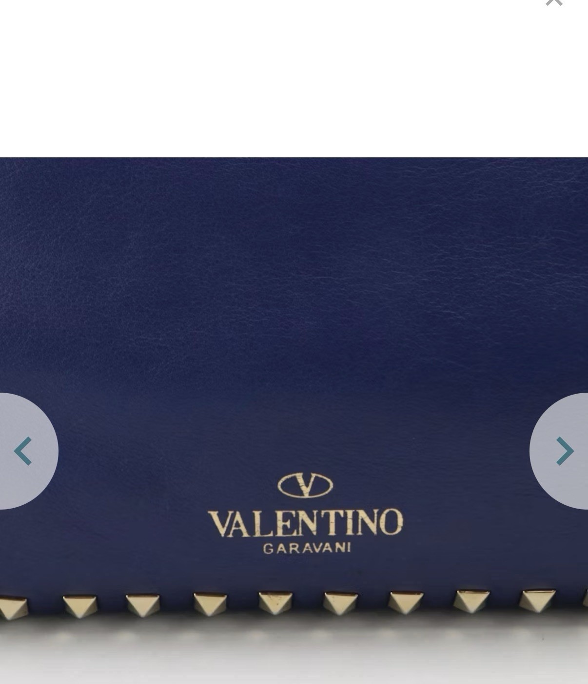 Valentino Garavani Rockstud Small Tote Blue leather spike, stud
