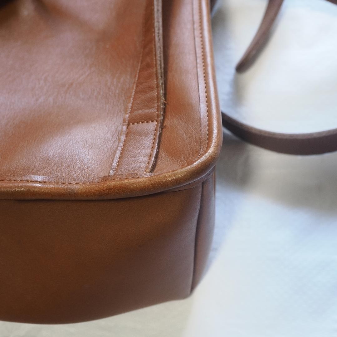 Vtg 90’s Coach Mini Daypack Backpack Turn Lock British Tan 9960 Y2K From Japan