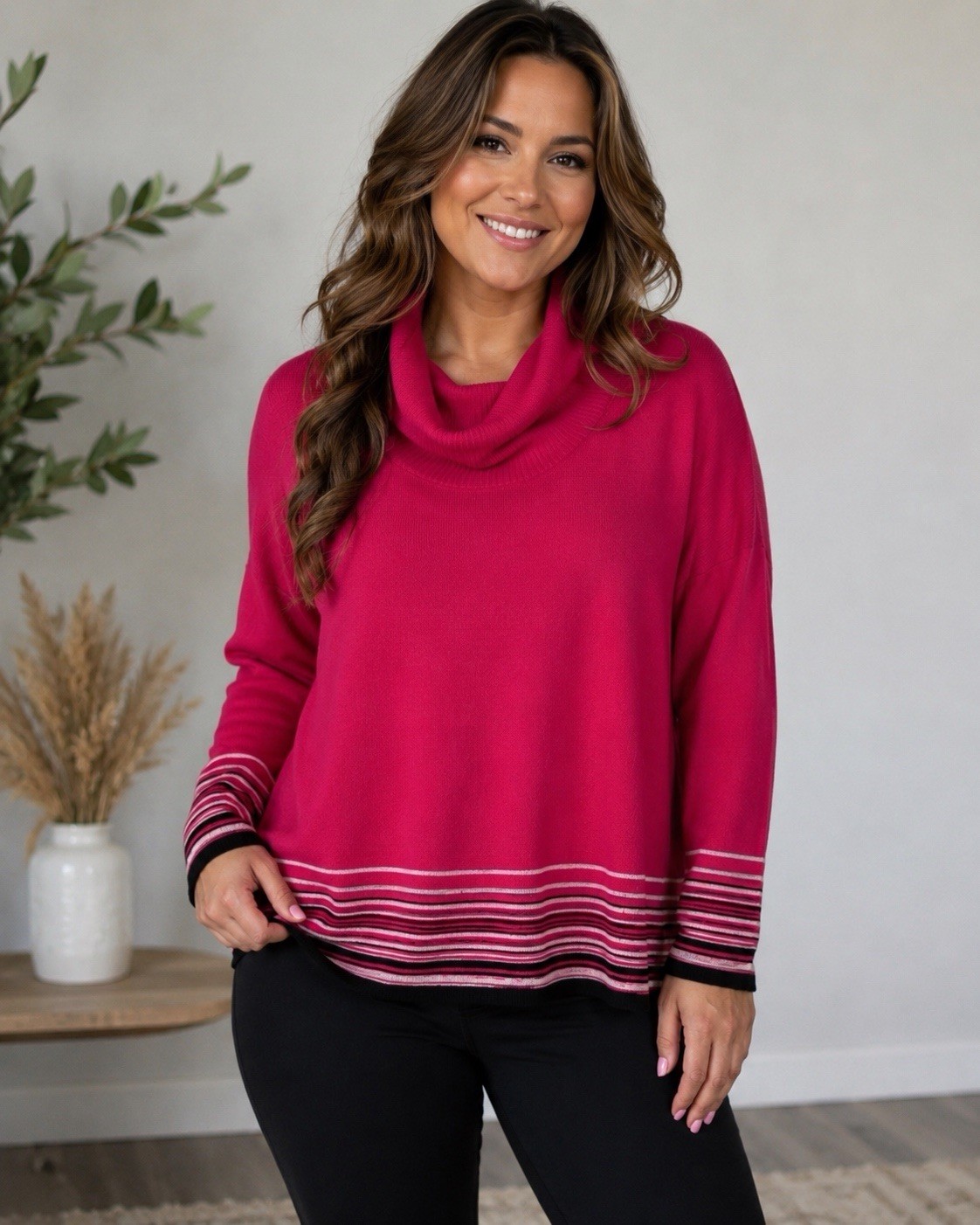 Pendleton 100% Cashmere Sweater Womens Size Large Long Sleeve Soft Solid Striped