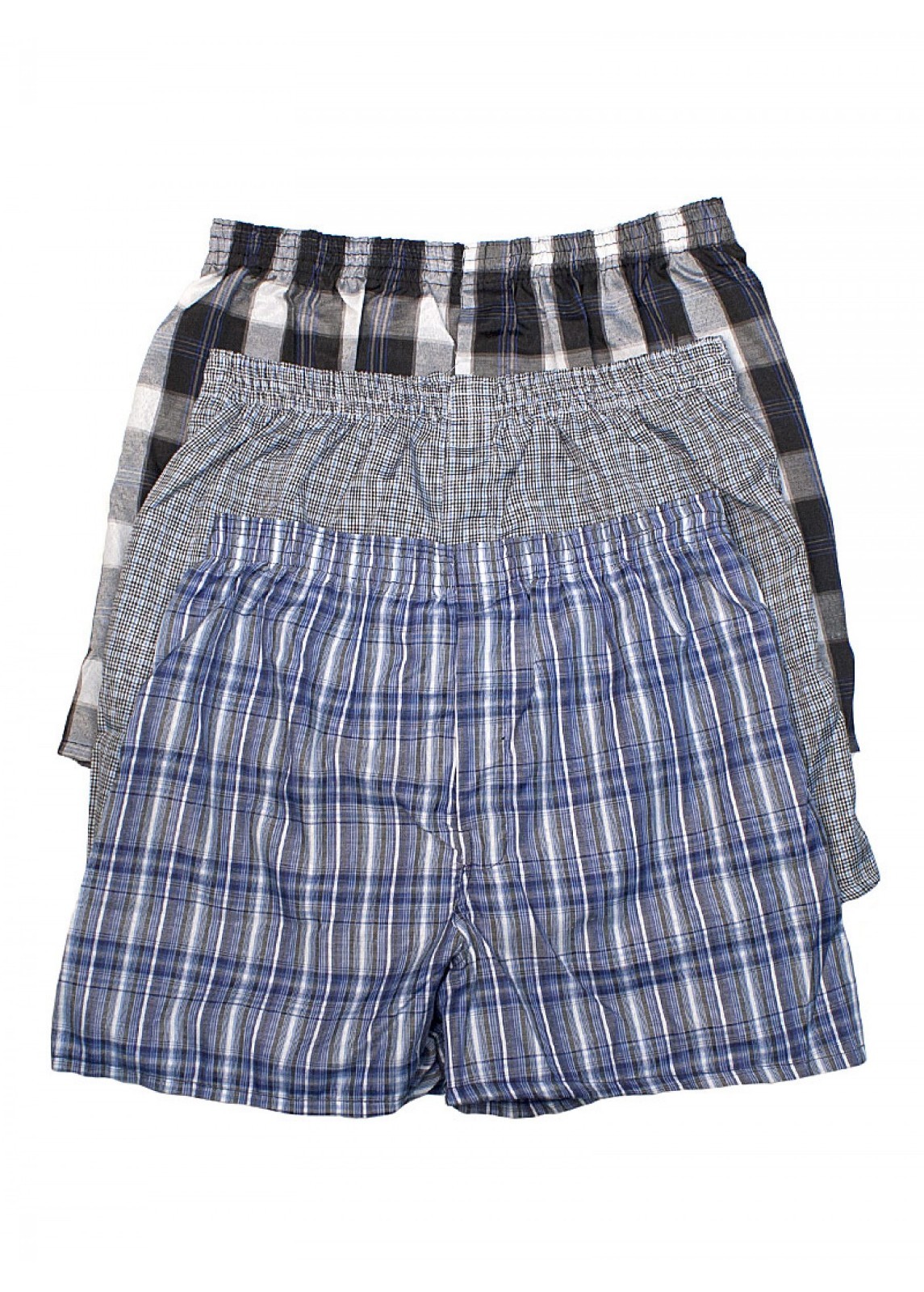 Men Boxer Trunk 3 6 Pack Lot Plaid Shorts Checkered Underwear Briefs S M L XL 2X