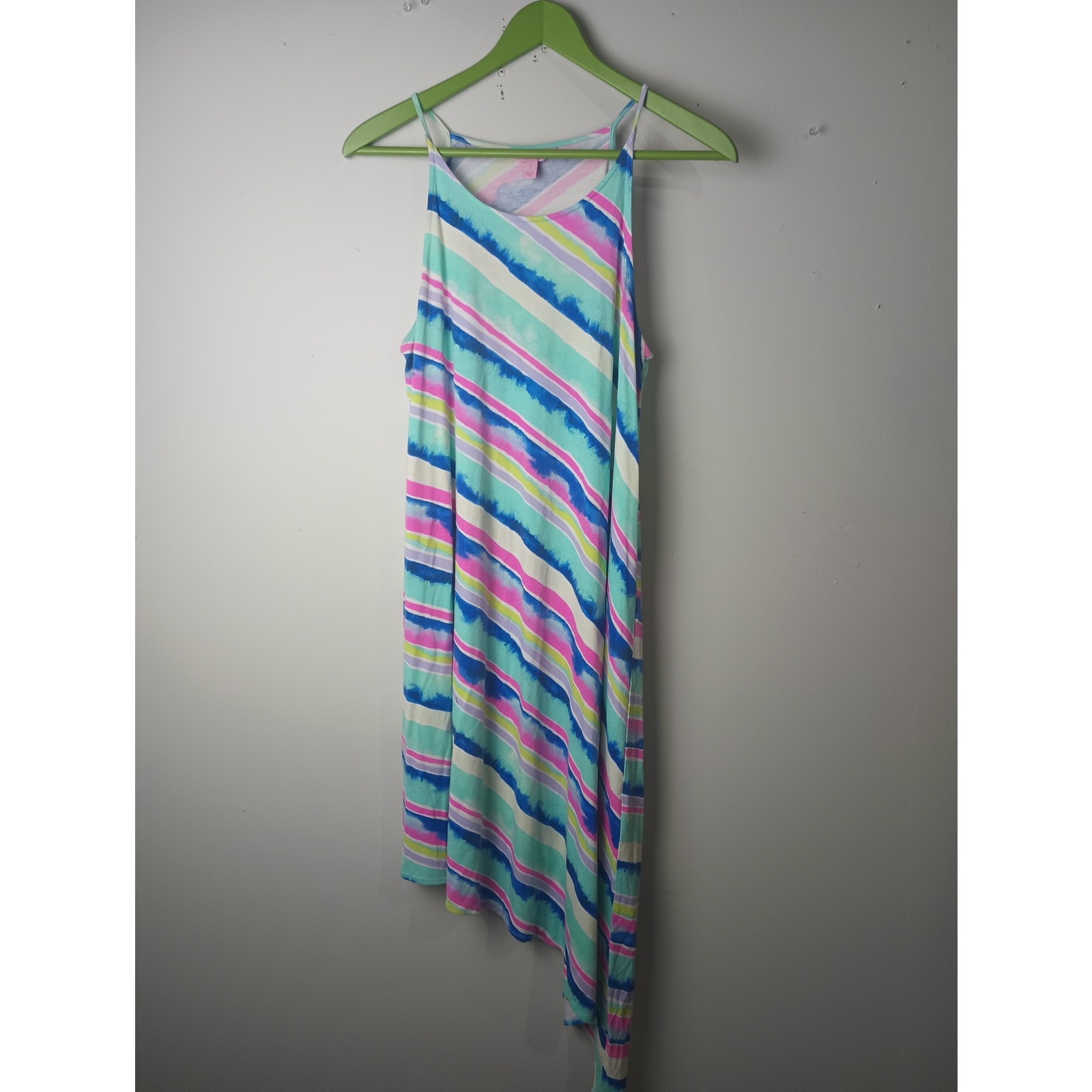 Lilly Pulitzer Magnolia Midi Dress Ceviche Striped Diagonal Asymmetrical Small