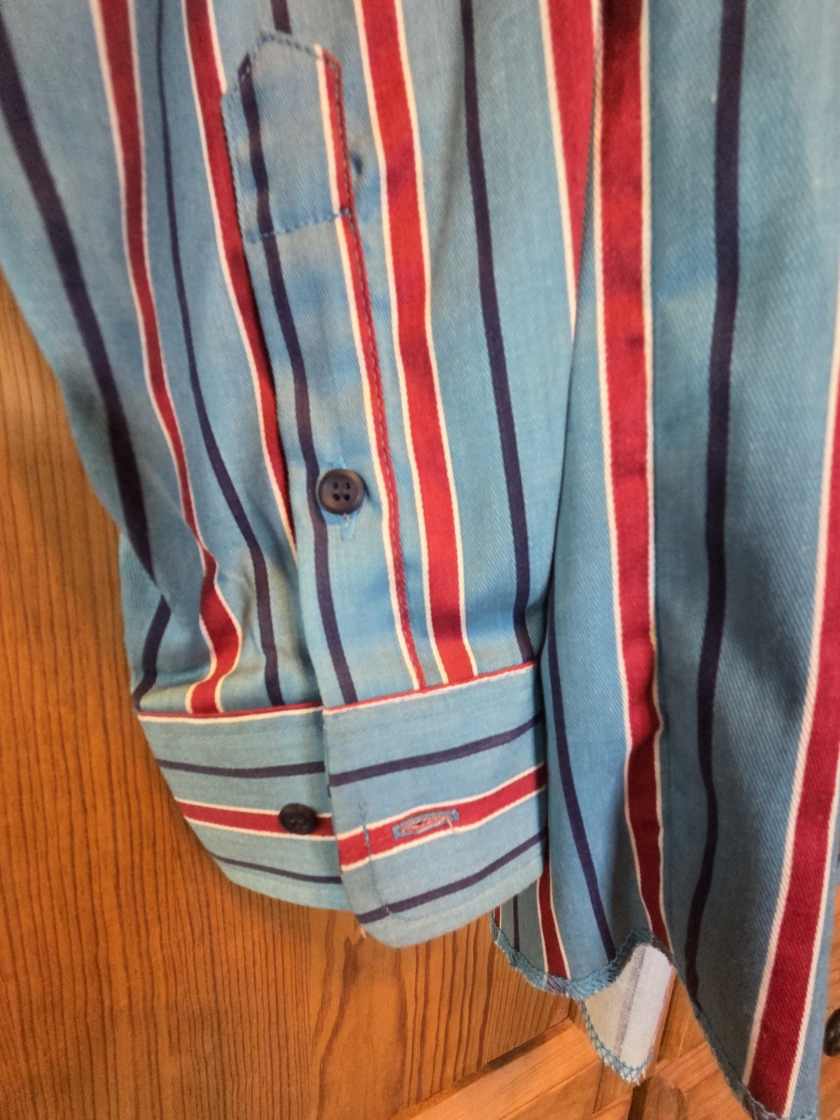 VTG Brush Wrangler Popper Shirt M 15.5 34 X-Long Tails Western 90s Cowboy USA