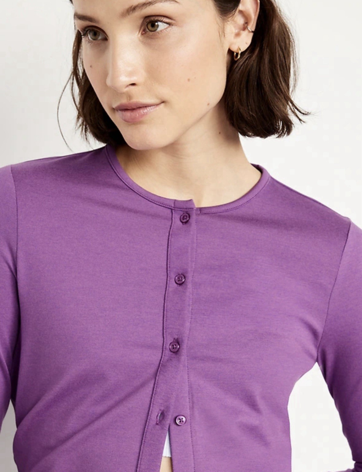 Old Navy Maternity Women’s Purple Knit Cardigan XL Long Sleeve Round Neck