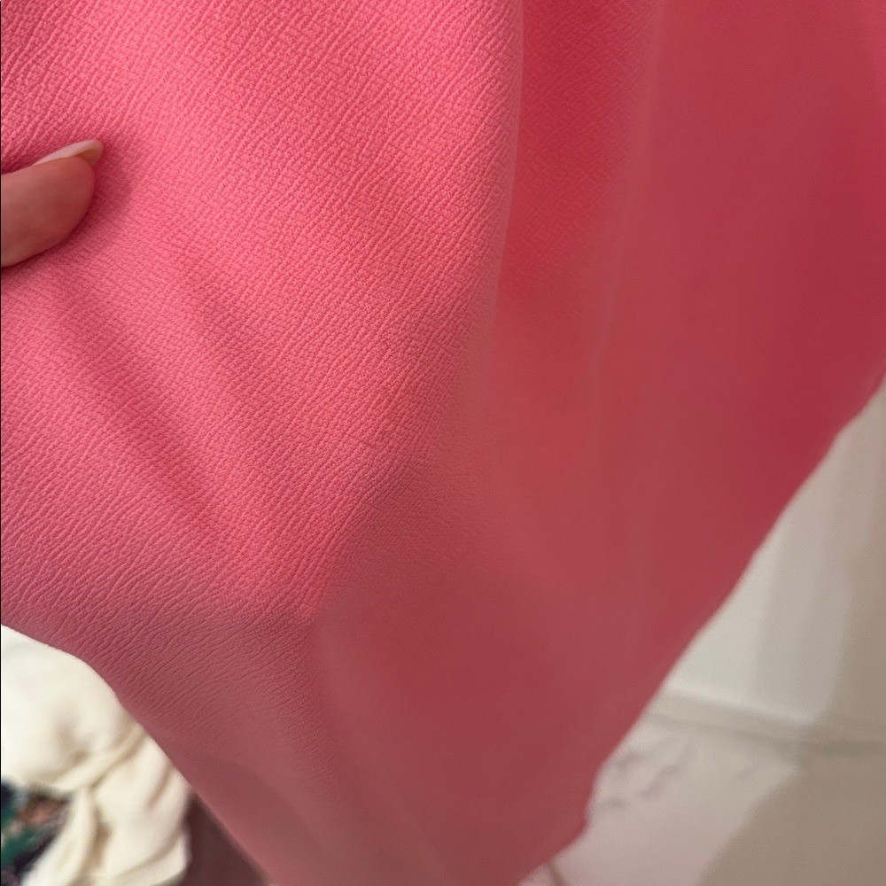 ASOS Colorblock Midi Dress Zip Neck Long Sleeve Pink White Black Size 2