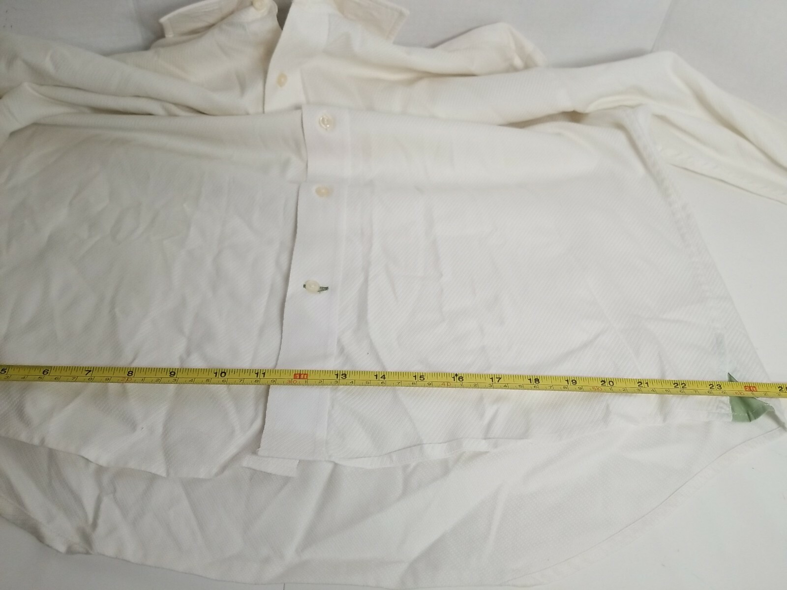 Harold Powell Nanotex Fabric White Button Long Sleeve Shirt Men’s Size 16 32/33
