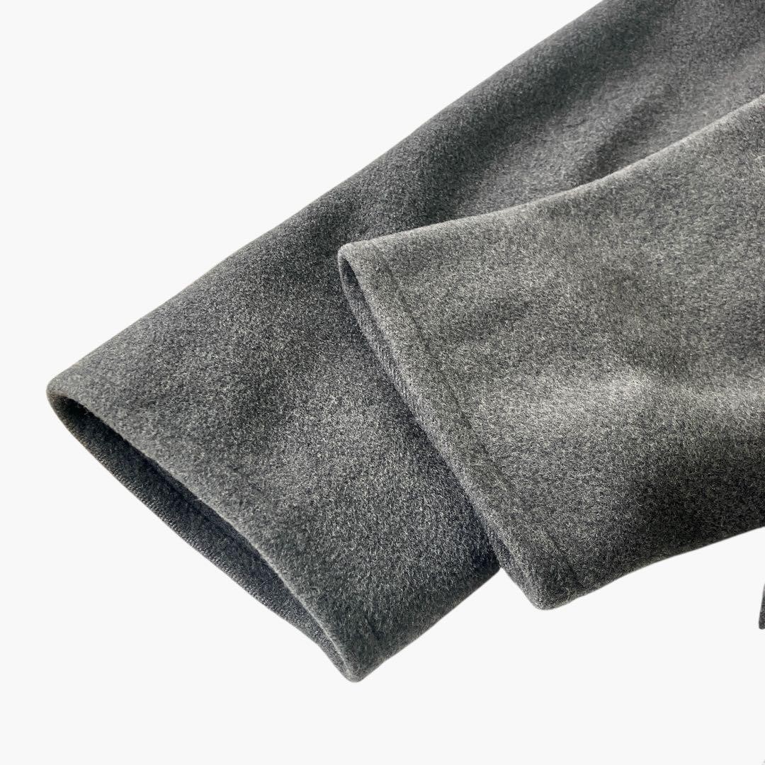 Max Mara White Tag Virgin Wool Long Coat Dark Gray Size 40 L Italy Authentic