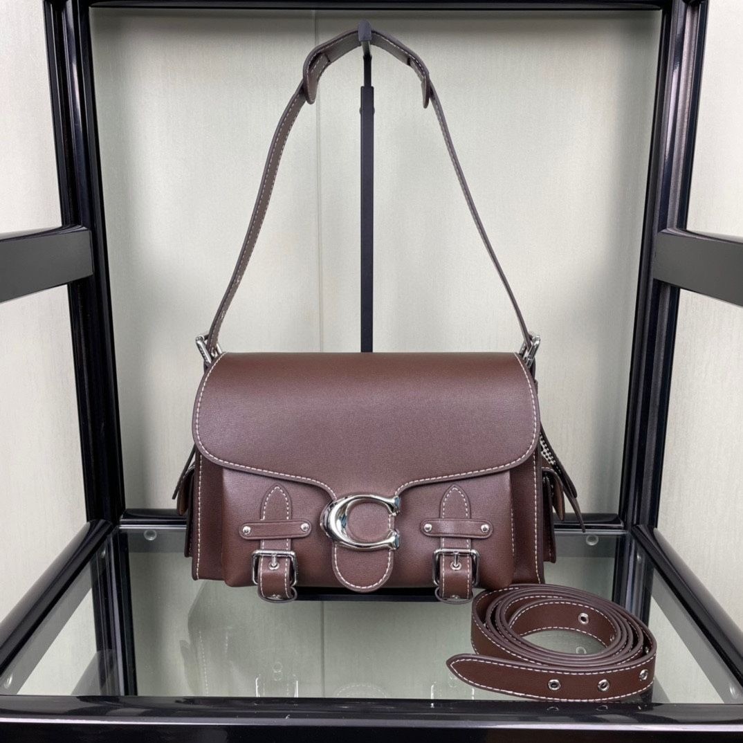 COACH Cargo Soft Tabby Leather Shoulder Bag Maple CT721 Outlet NEW