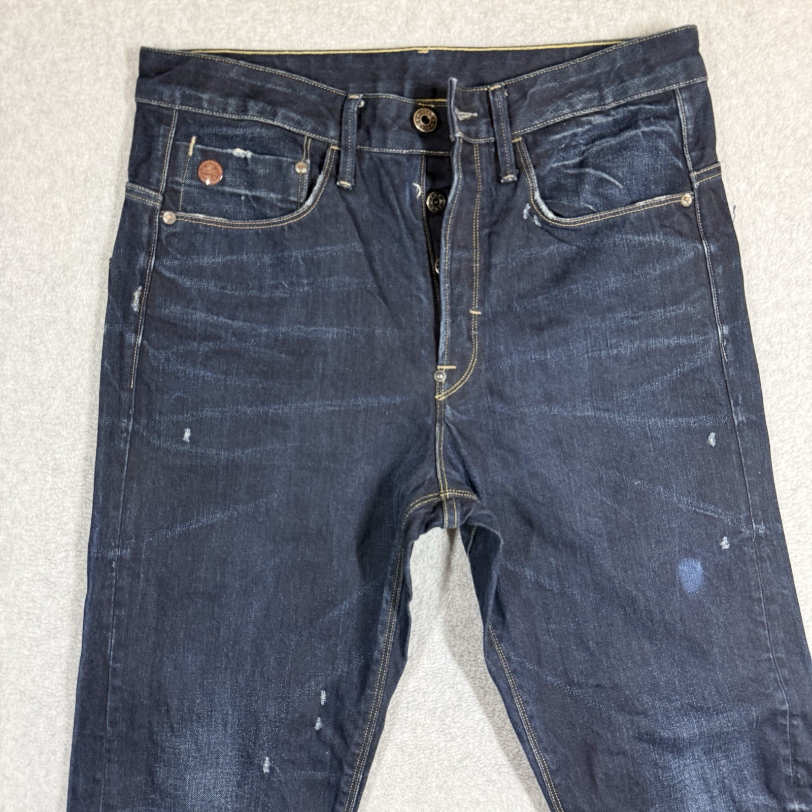 G-Star Raw Type C 3D Loose Tapered Jeans Mens 32×29 Distressed Faded Dark Wash