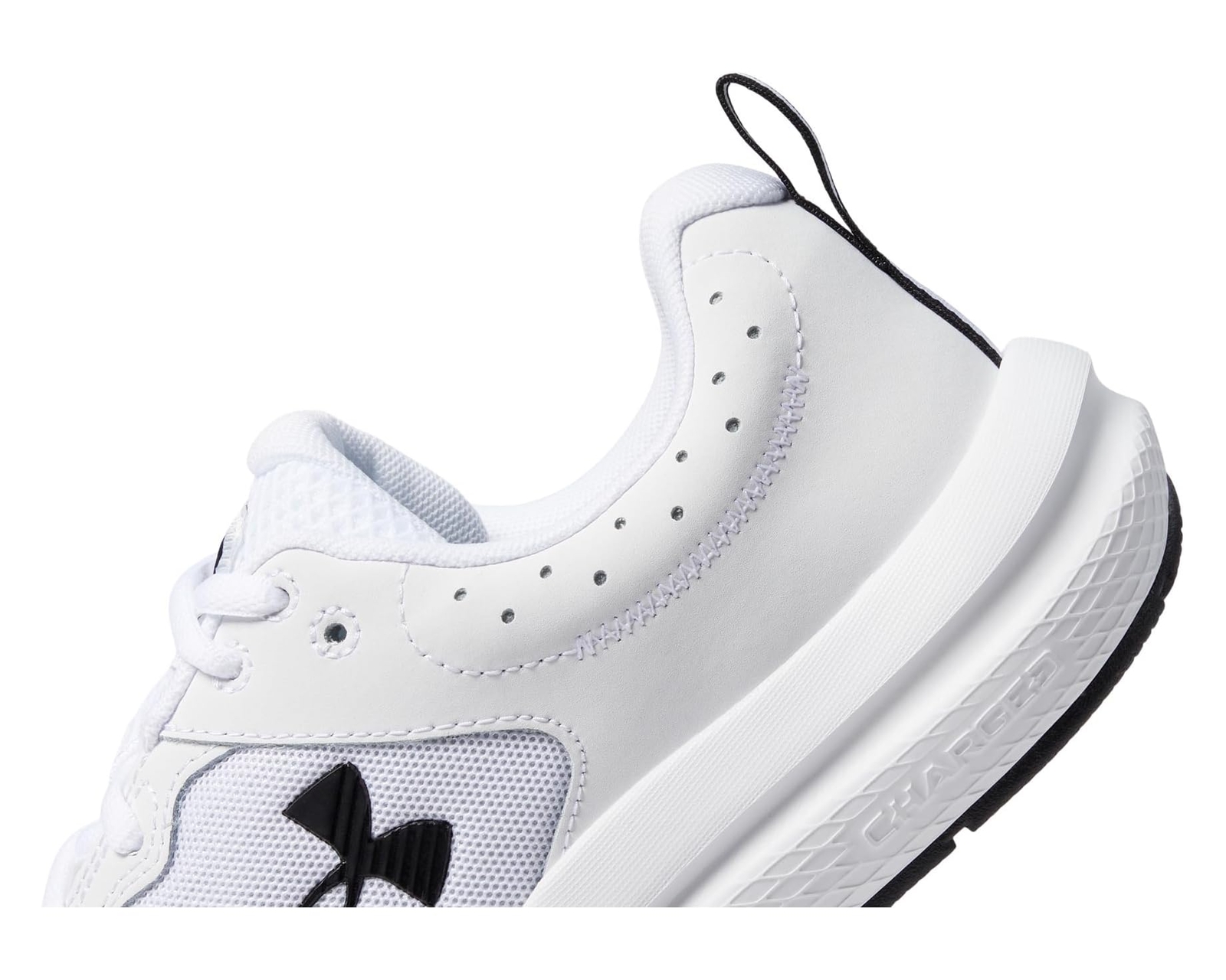 Under Armour Charged Assert 10 Running Shoes White Black 3026175-104