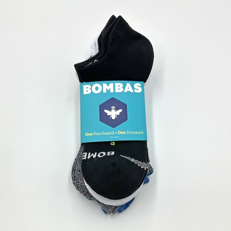 BOMBAS 4 pairs Men’s All-Purpose Performance Ankle Socks Size L 4 Colors Mix