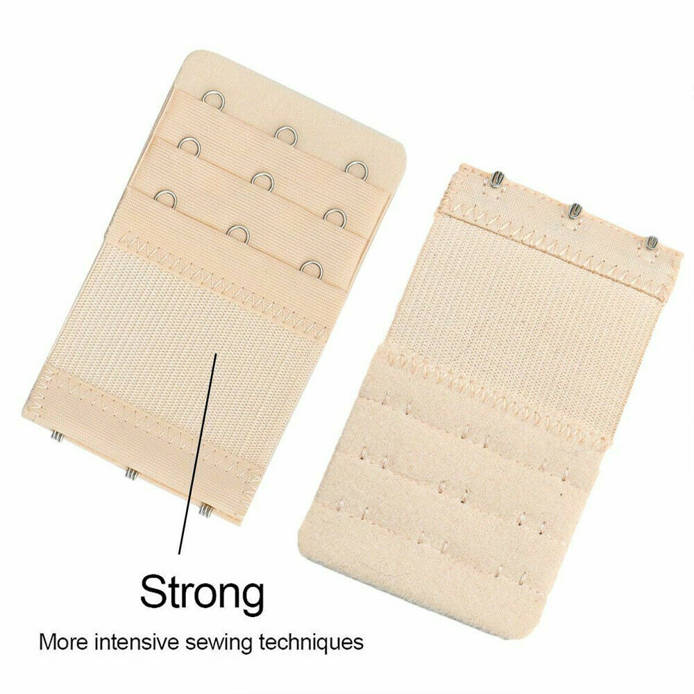4PCS Adjustable Bra Extender 2/3/4 Hooks with Elastic Underwear Strap Extension