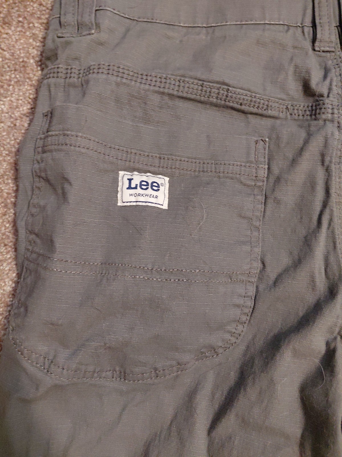 Lee Workwear Cargo Pants, Dark Gray Texture, For Work Or Style