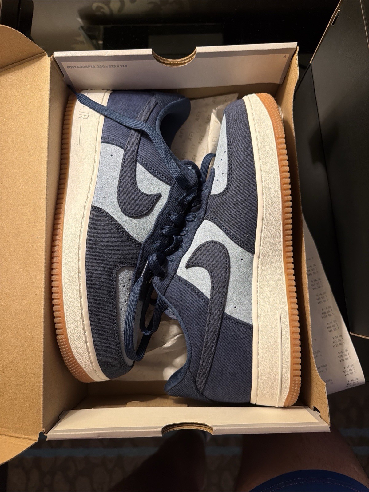 Nike Air Force 1 ’07 LV8 Denim Navy Worn Blue Summit White Men’s (11M)