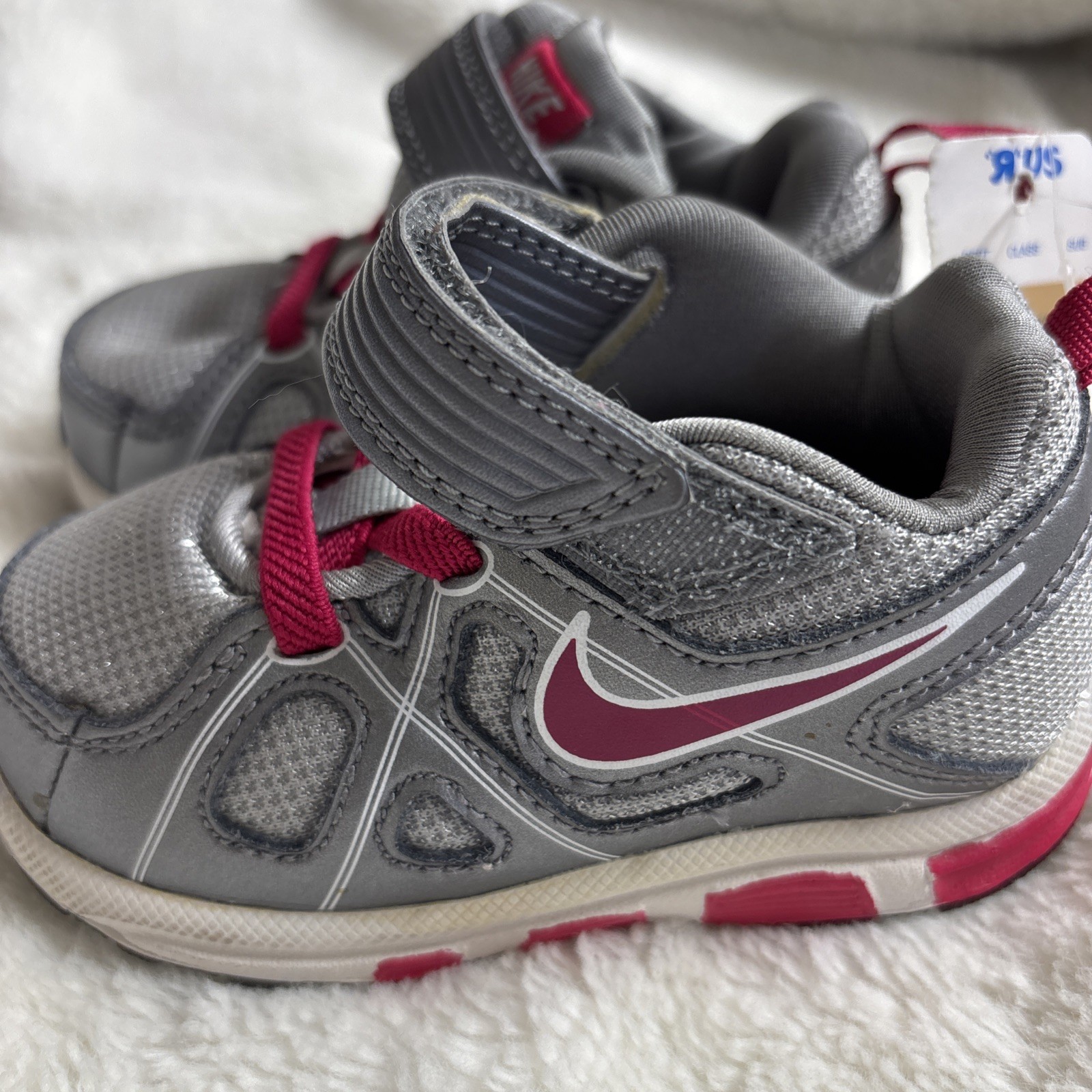 Nike Pink/Silver Synthetic Mesh Toddler Size 5C Nike T-Run 3 ALT RARE NWT