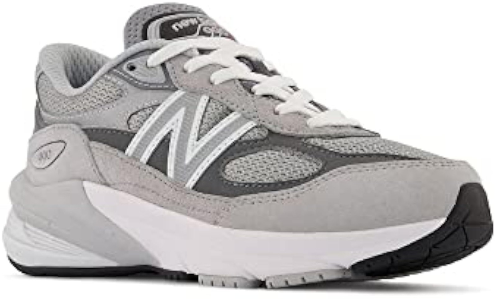 New Balance Boy’s 990 V6 Lace-up Sneaker, Grey/Silver, 13.5 X-Wide Little Kid –