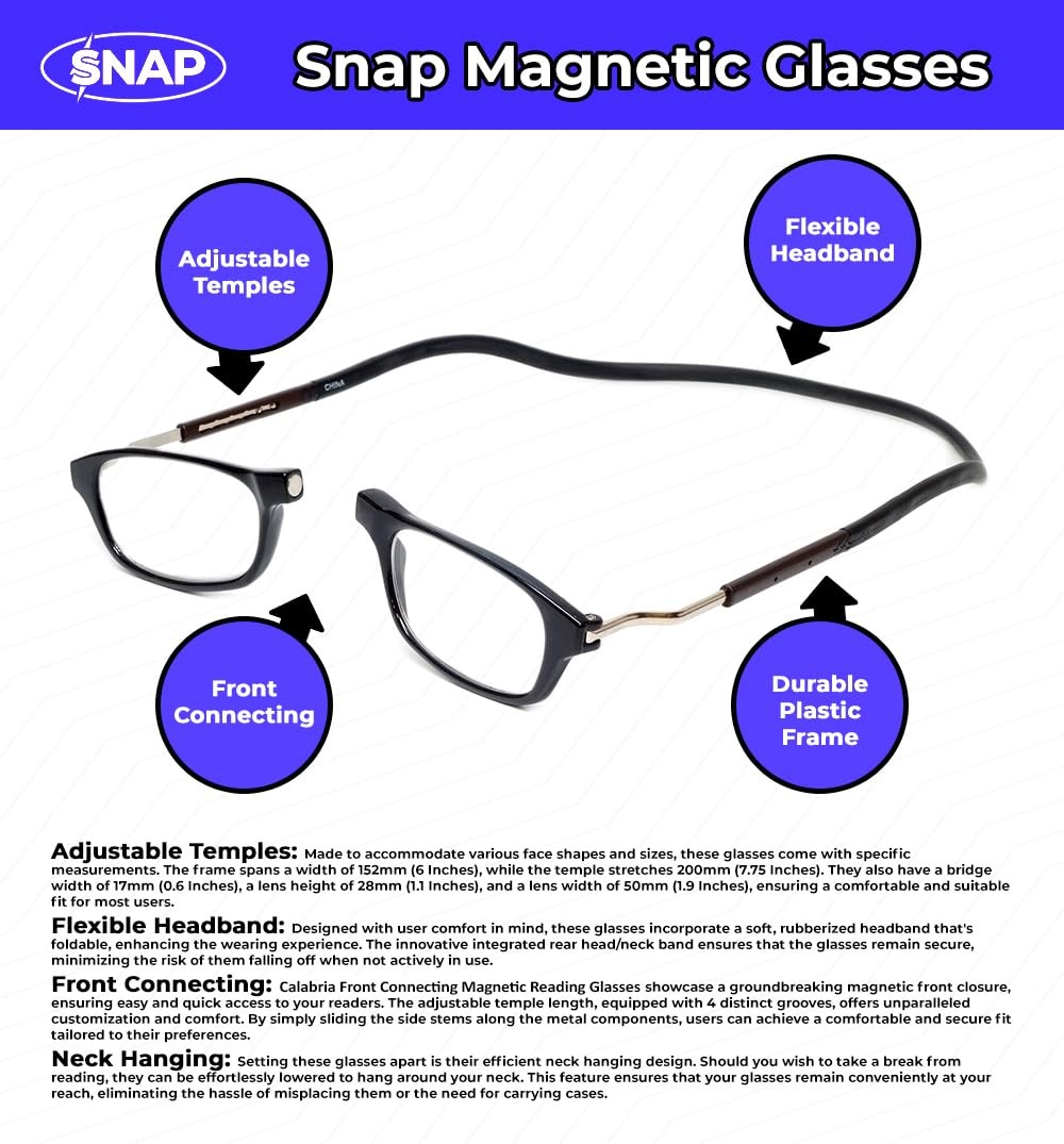 Calabria Snap Magnetic Front Connect L-XL Polarized Sunglasses Tortoise & Brown