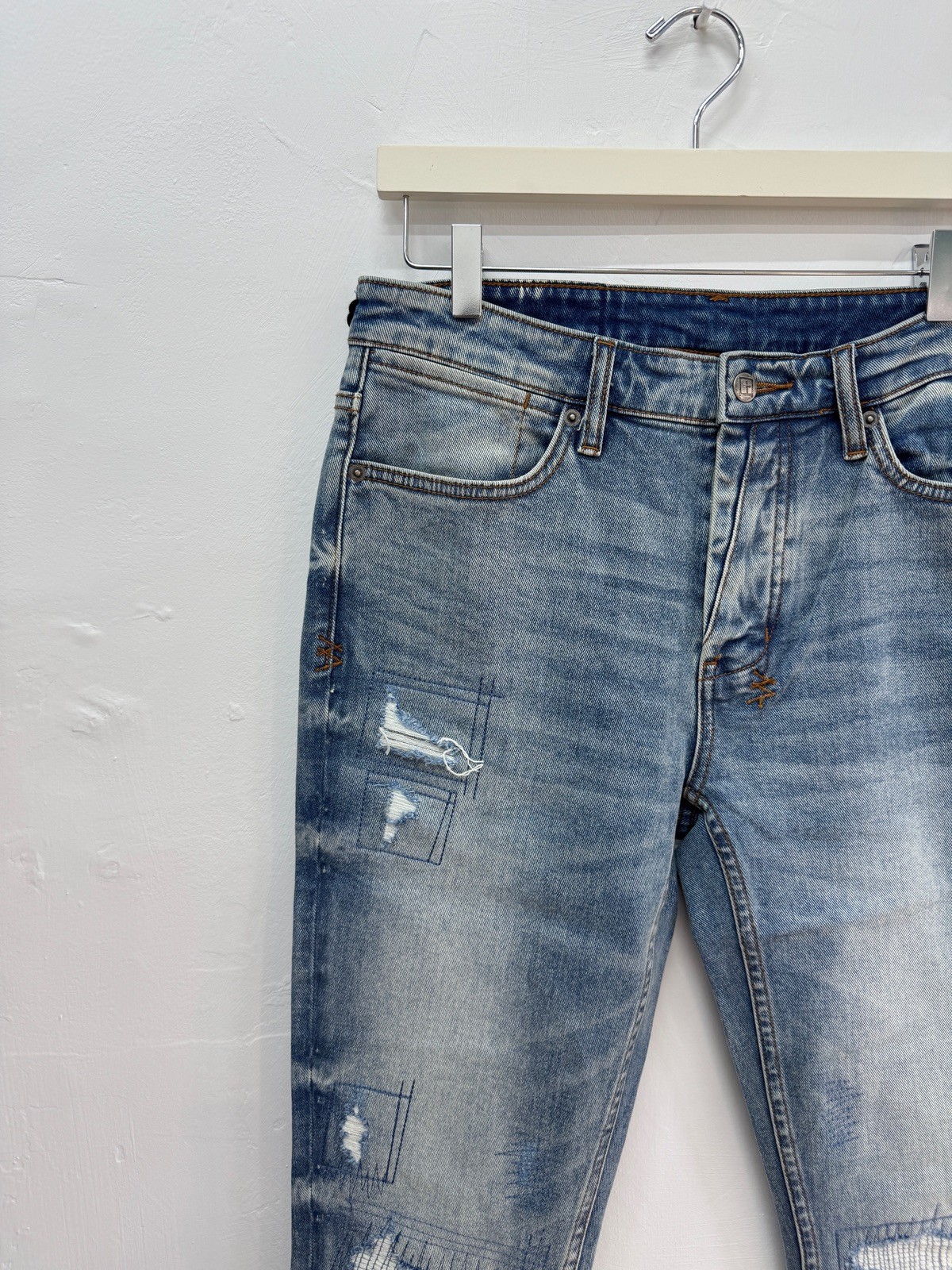 new Ksubi mens denim jeans van winkle blue north trashed 32