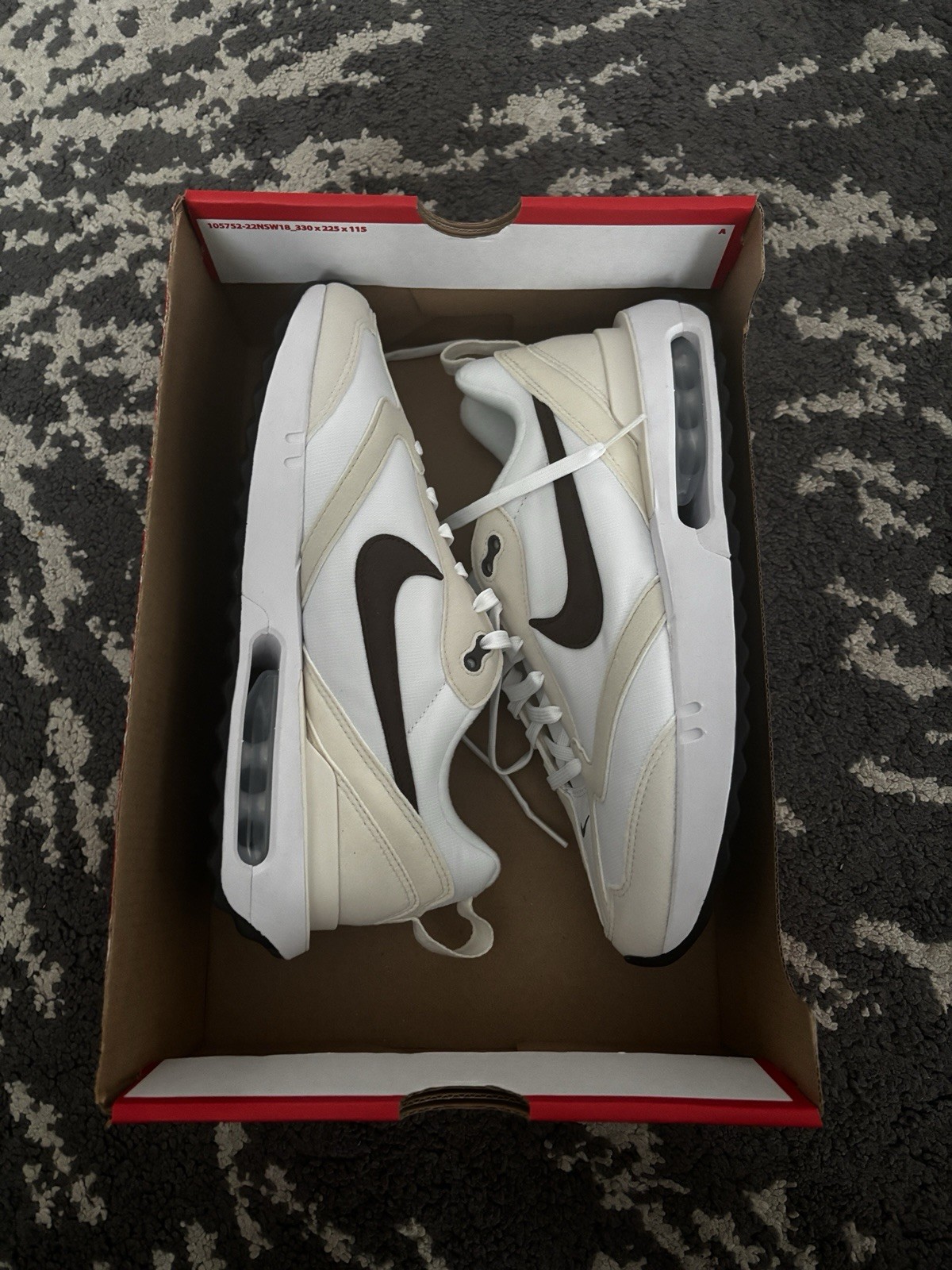 Size 9- Nike Air Max Dawn White Baroque Brown Women’s Sneakers Shoes DC4068-102