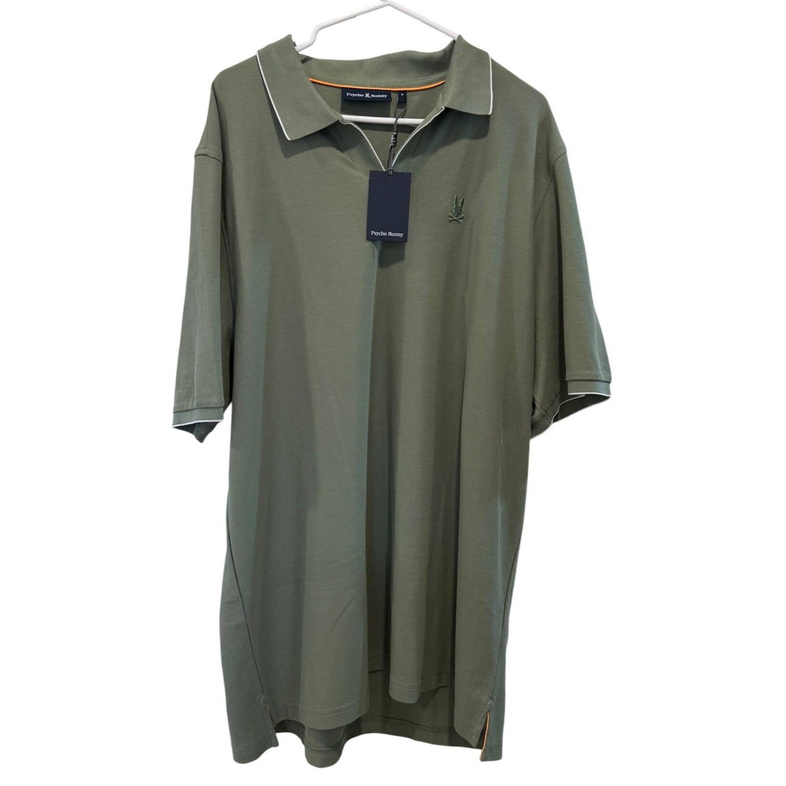 Psycho Bunny Mens East Hills Johnny Collar Polo Sea Spray Green XXXL New Tags